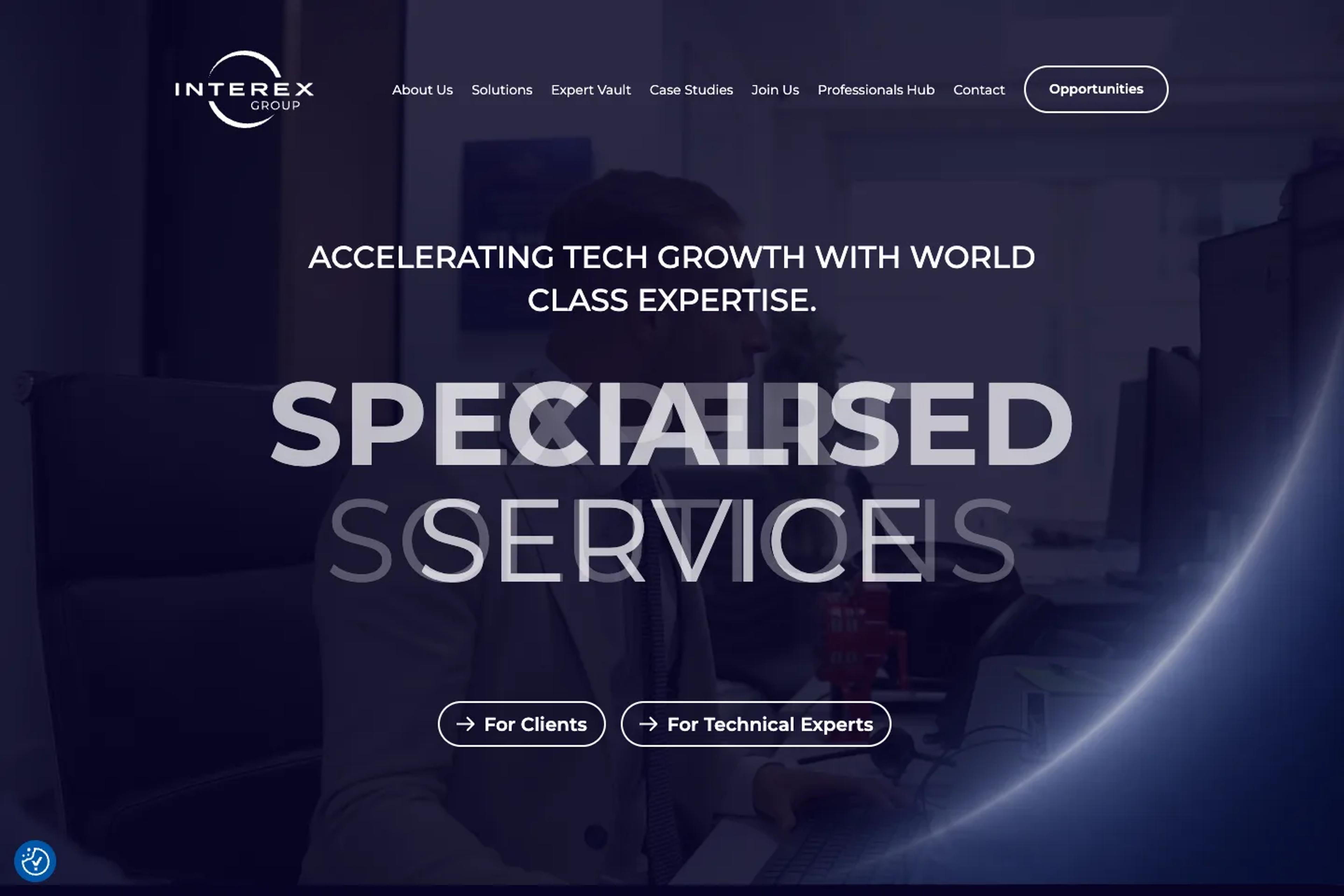 InterEx Group website homepage
