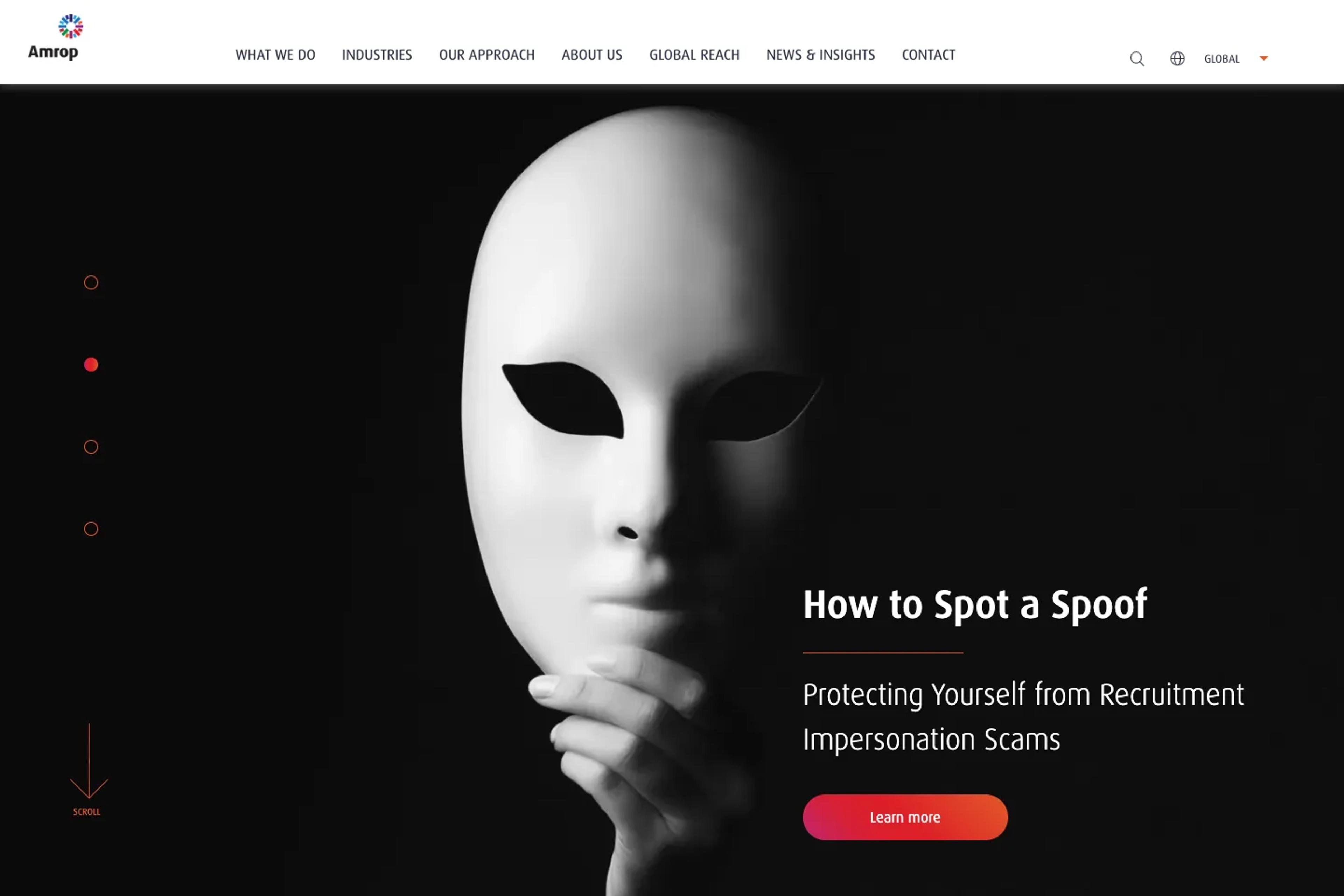 Amrop website homepage