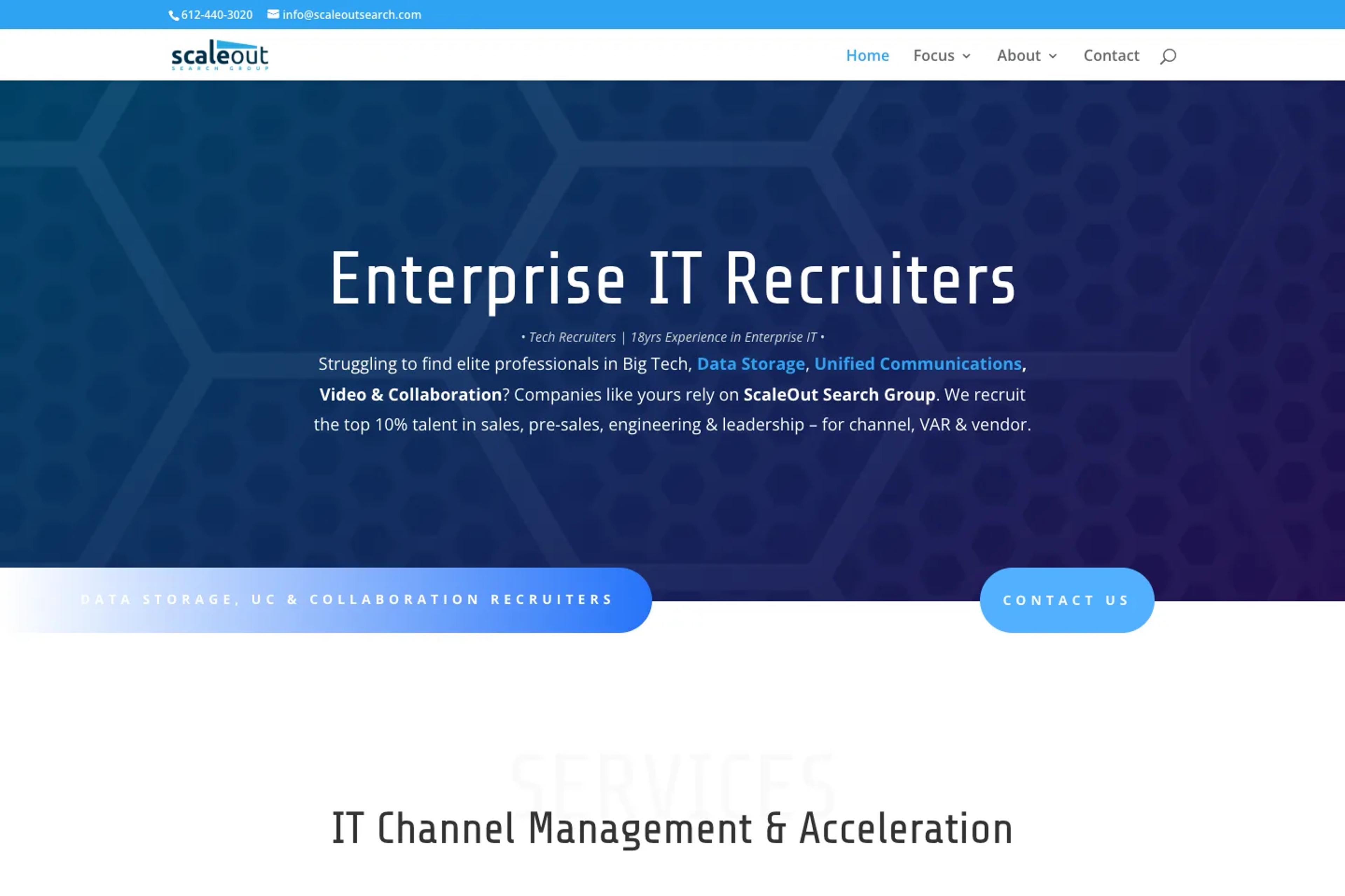 ScaleOut Search Group website homepage