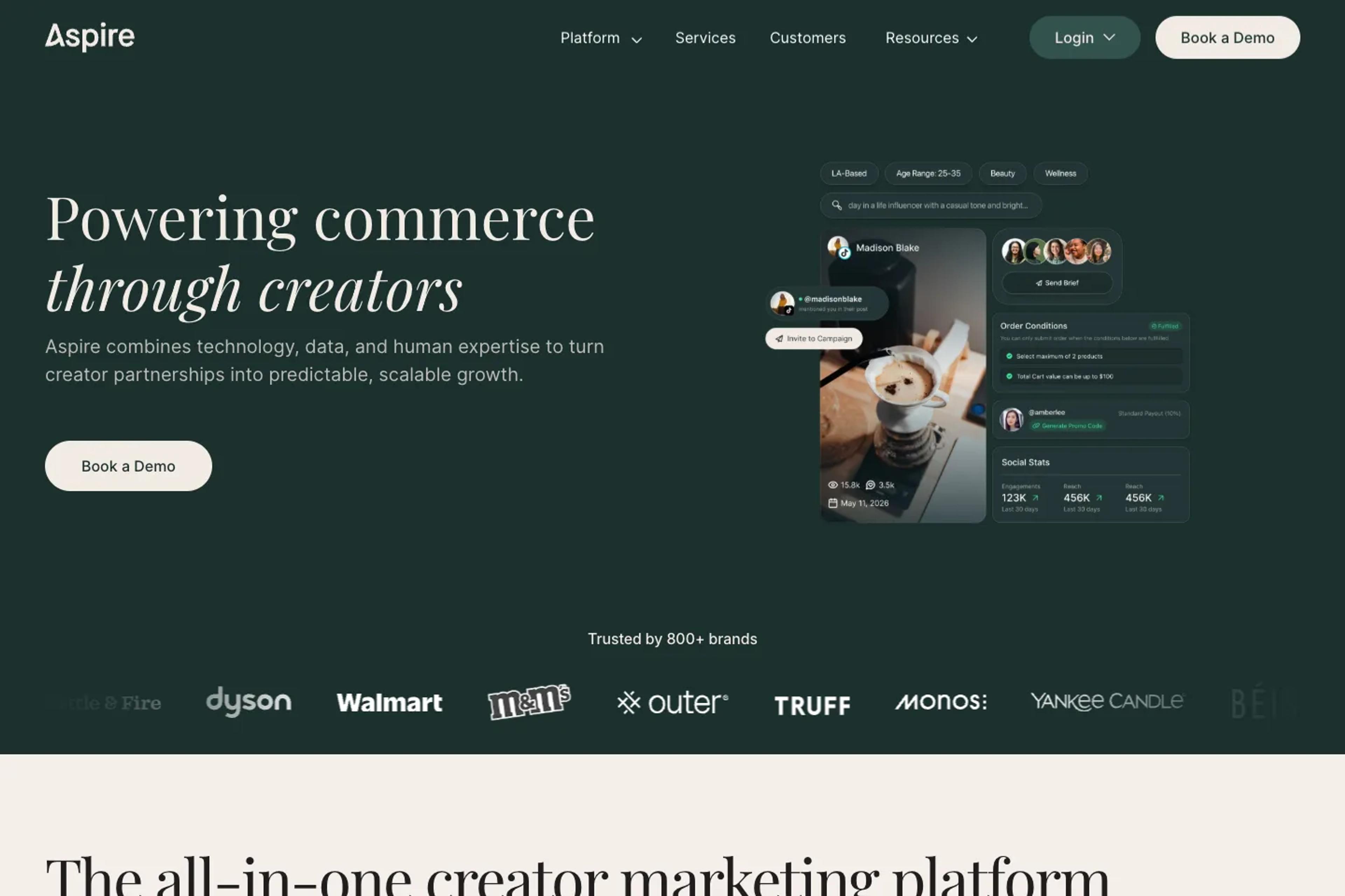 Aspire website homepage