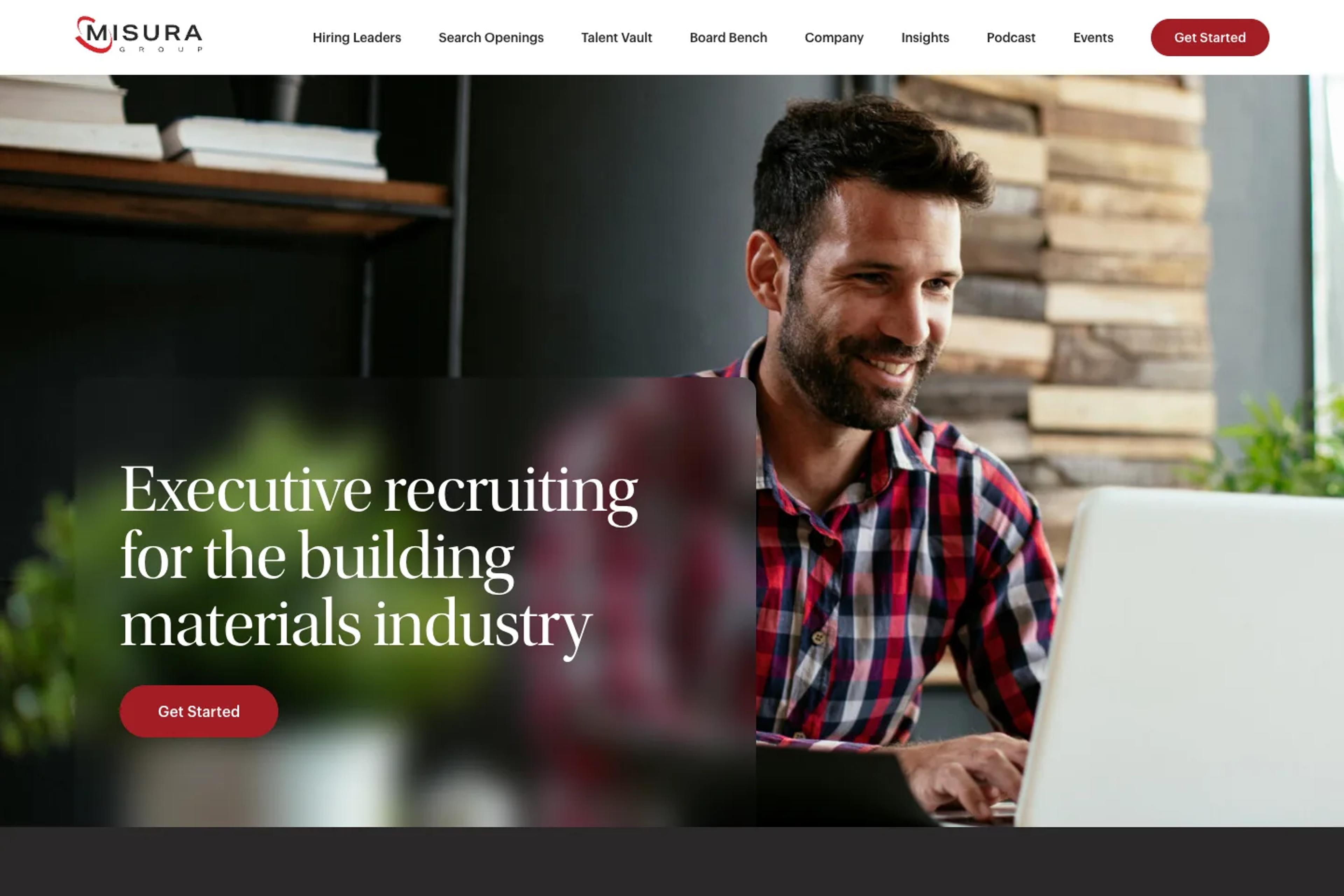 Misura Group website homepage