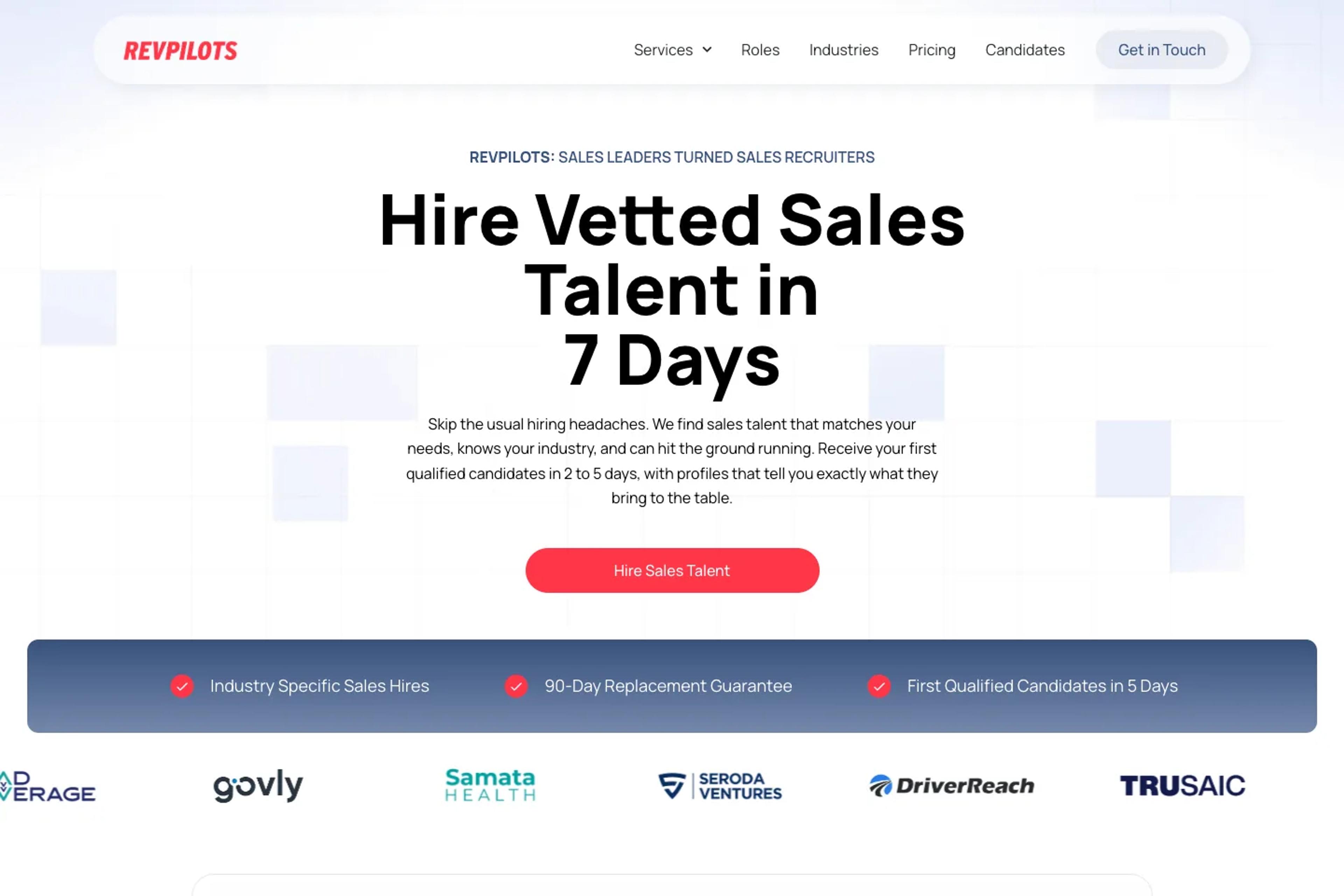 RevPilots website homepage