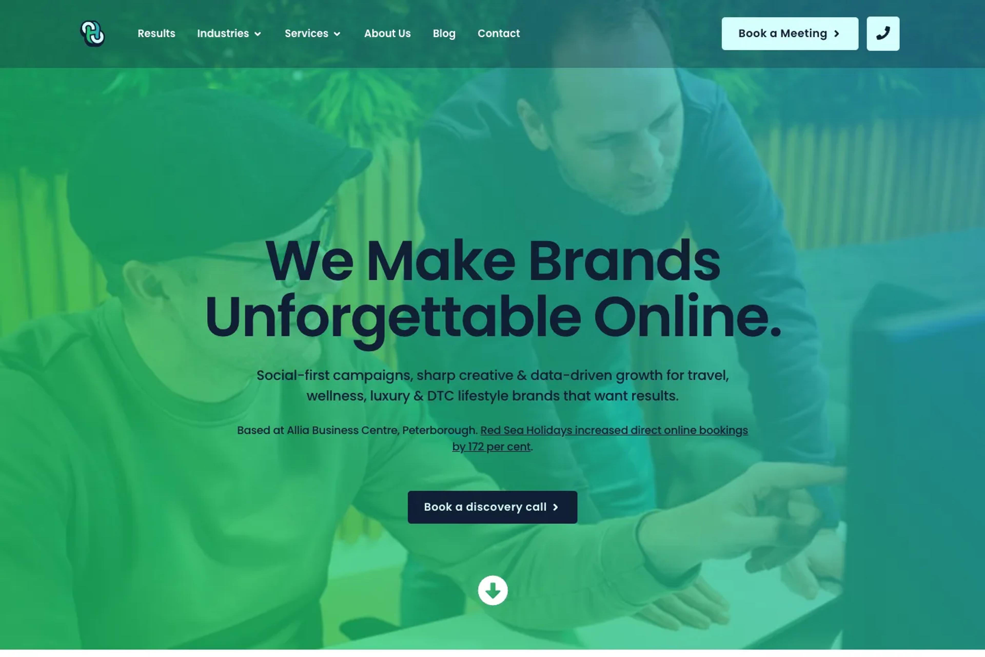 Hummingbird website homepage