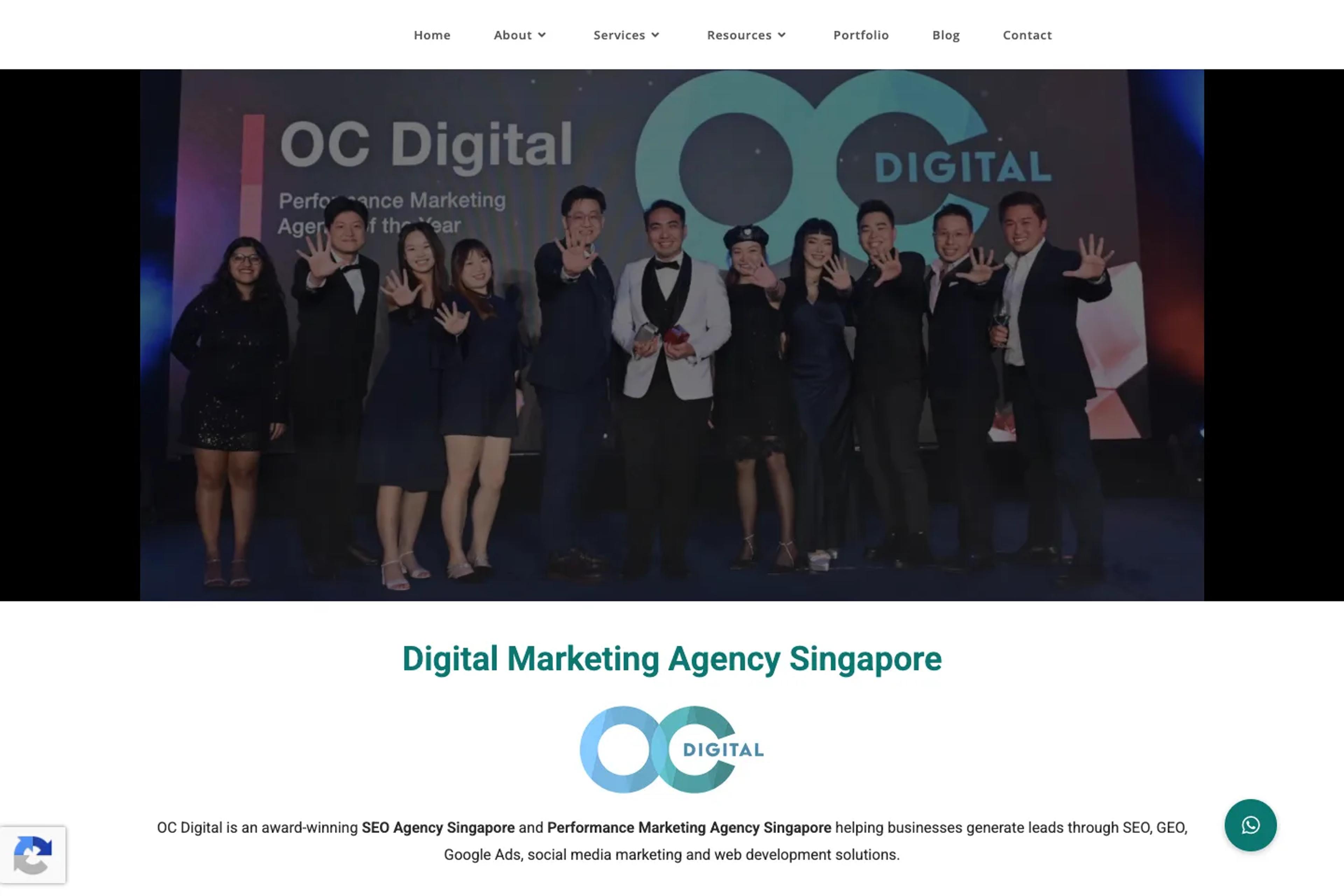 OC Digital website homepage