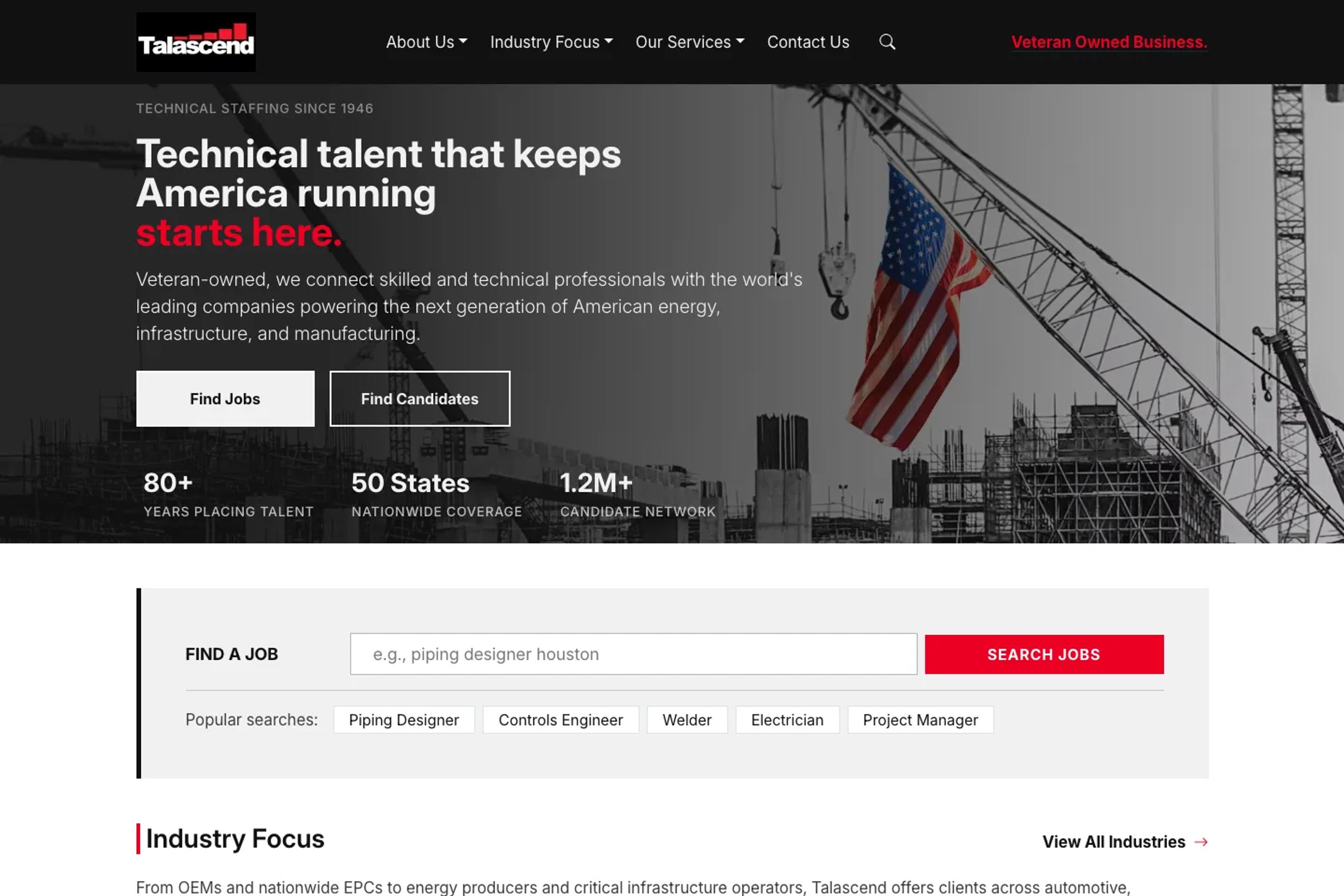 Talascend website homepage