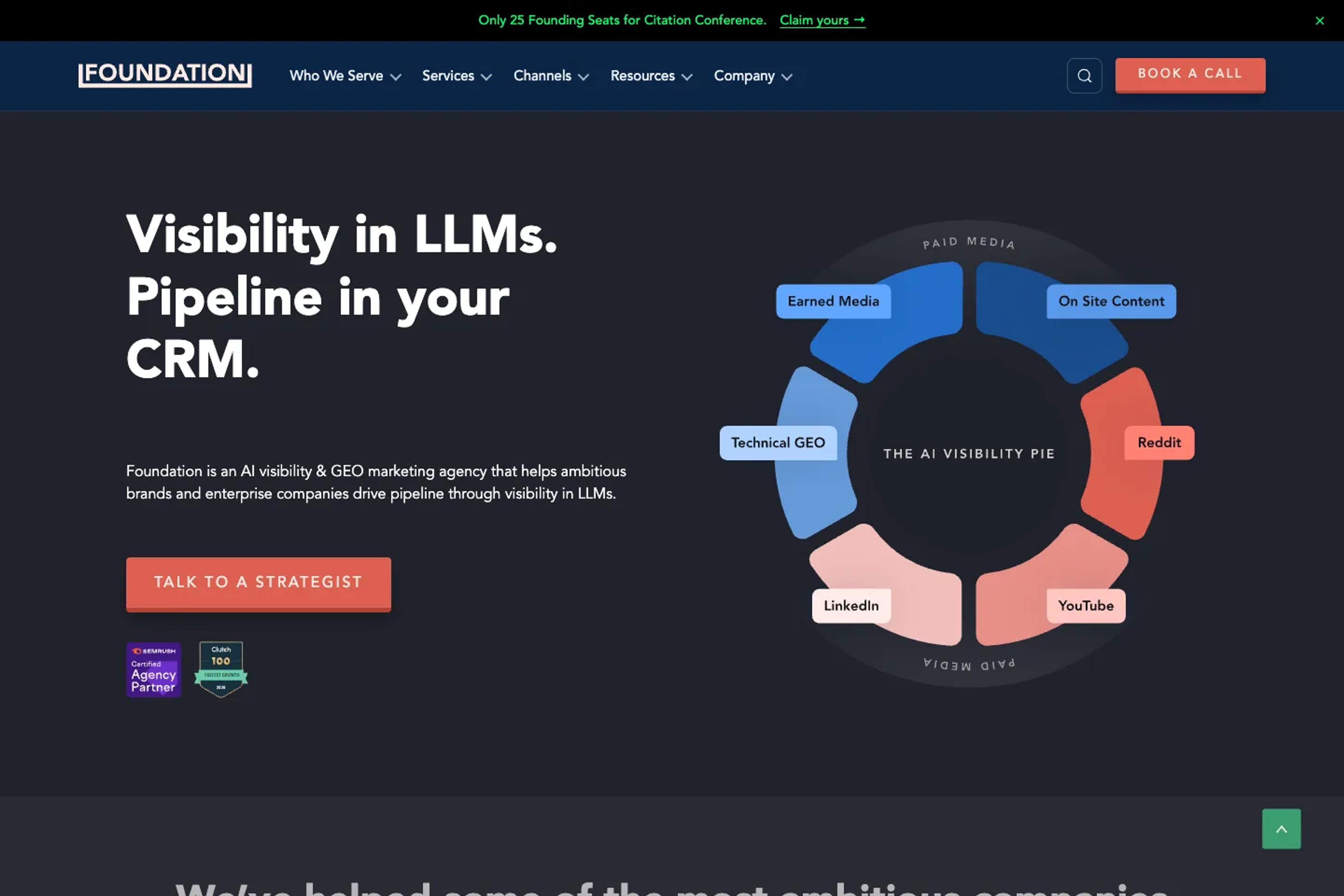 Foundation website homepage