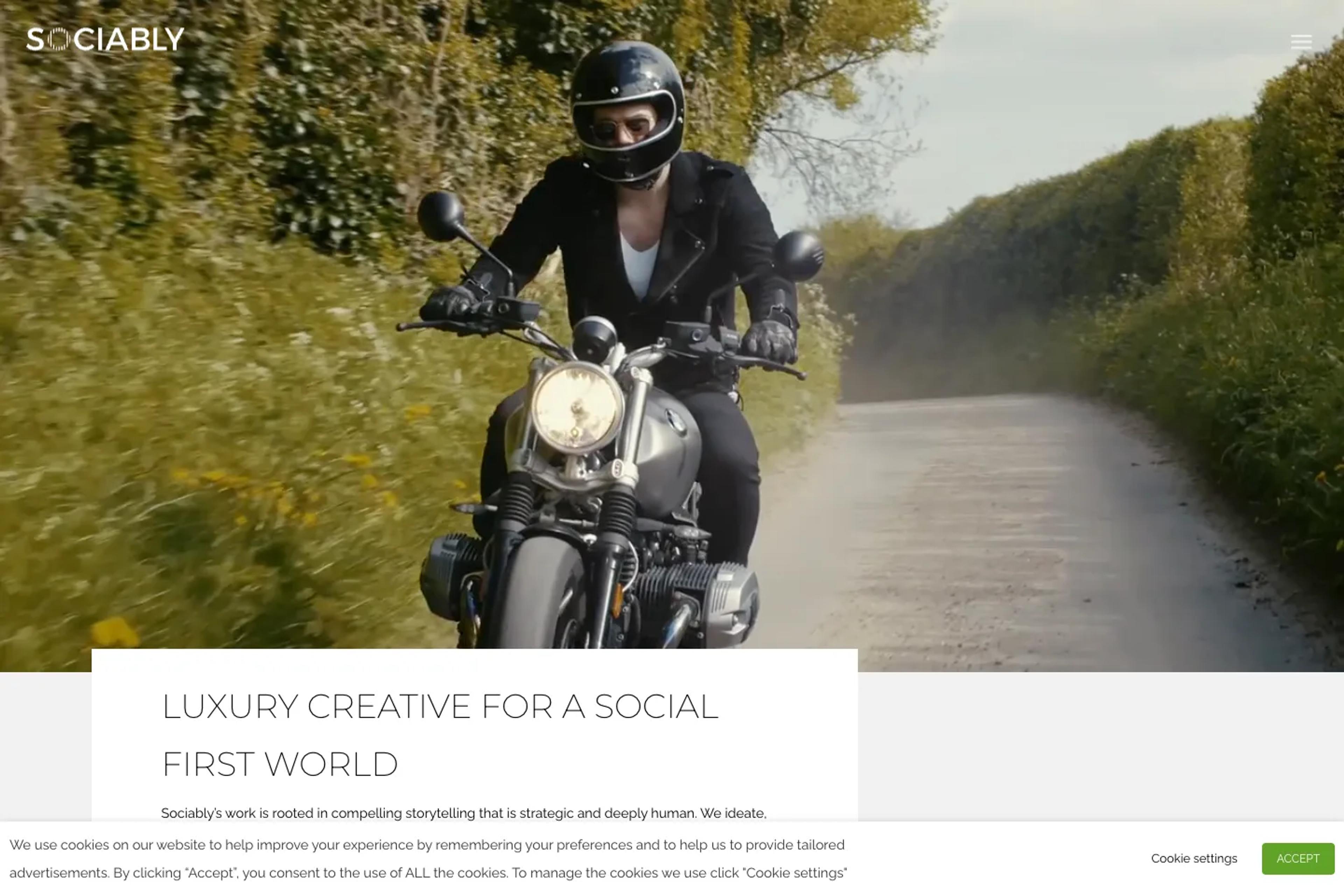Sociably website homepage