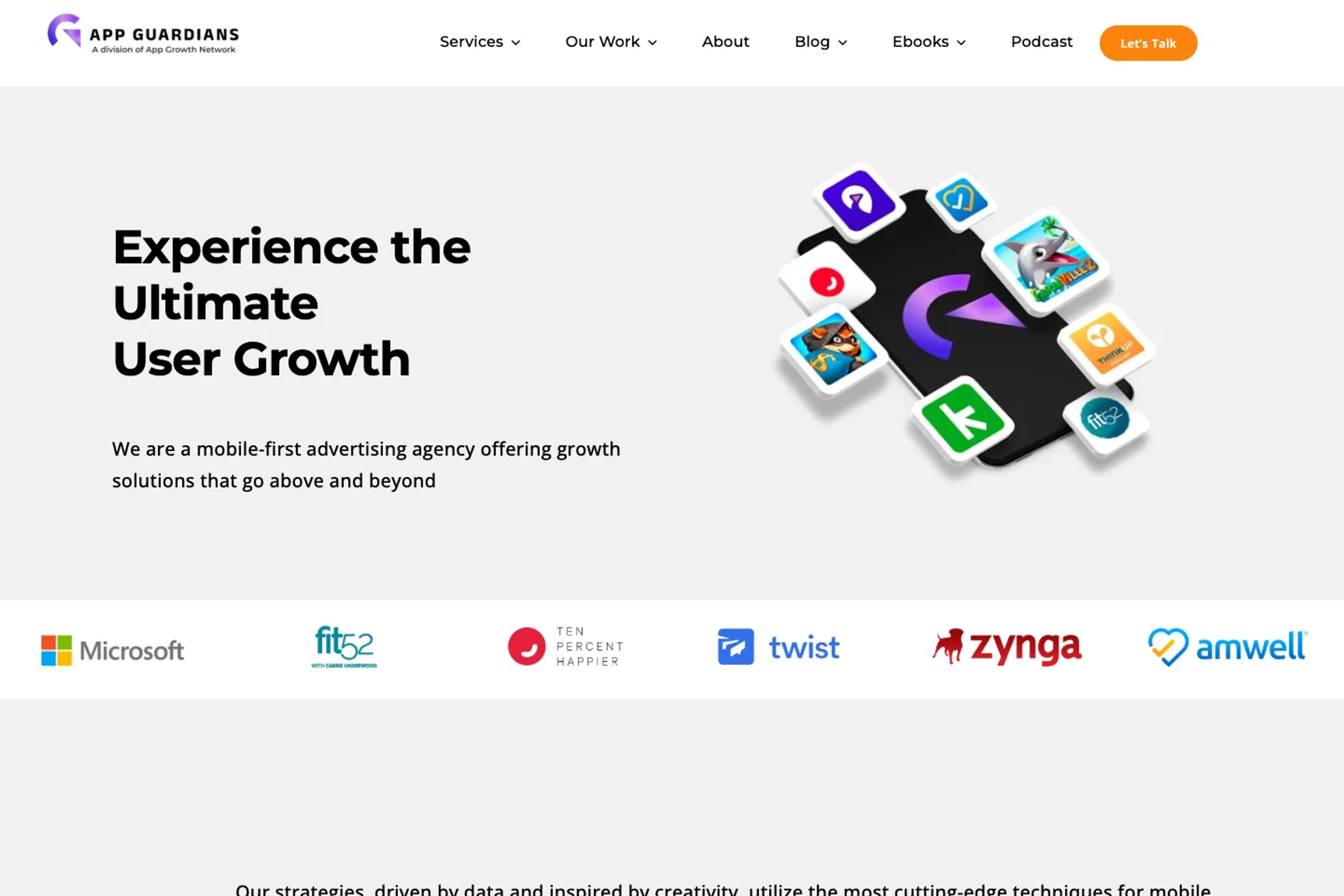 App Guardians website homepage
