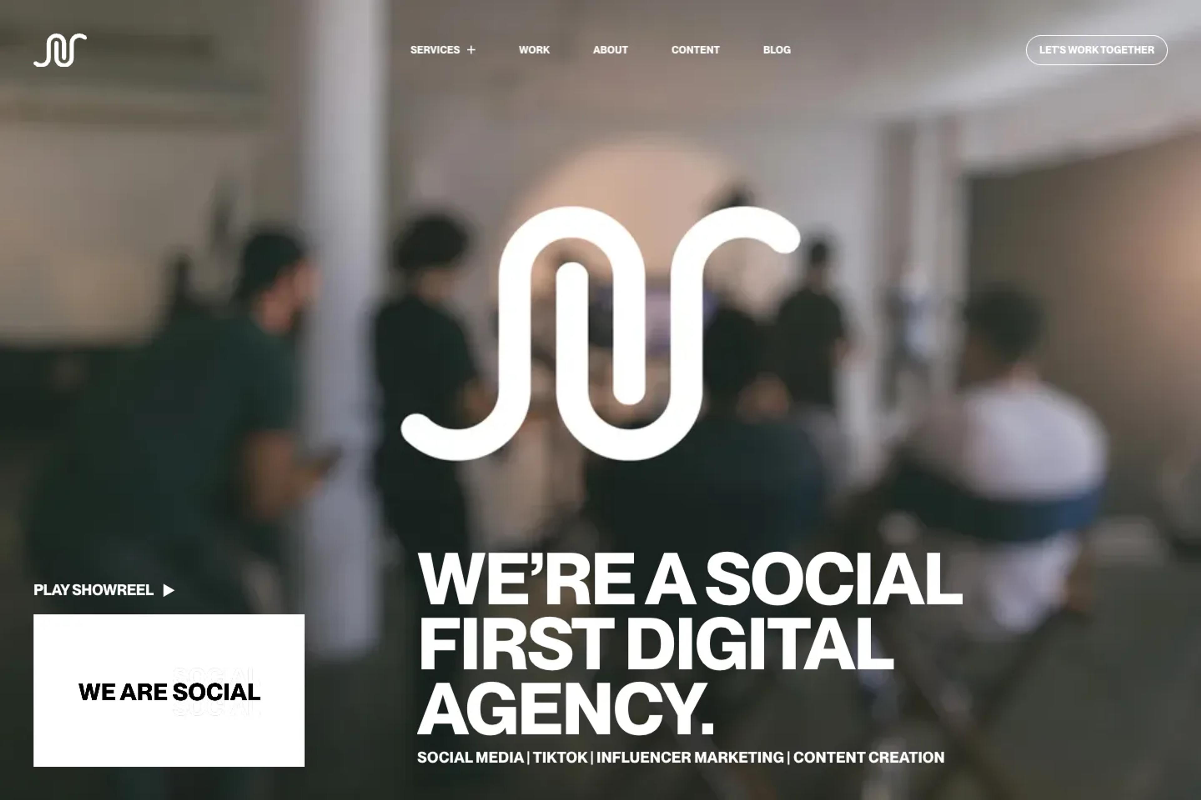 We Are SNS website homepage