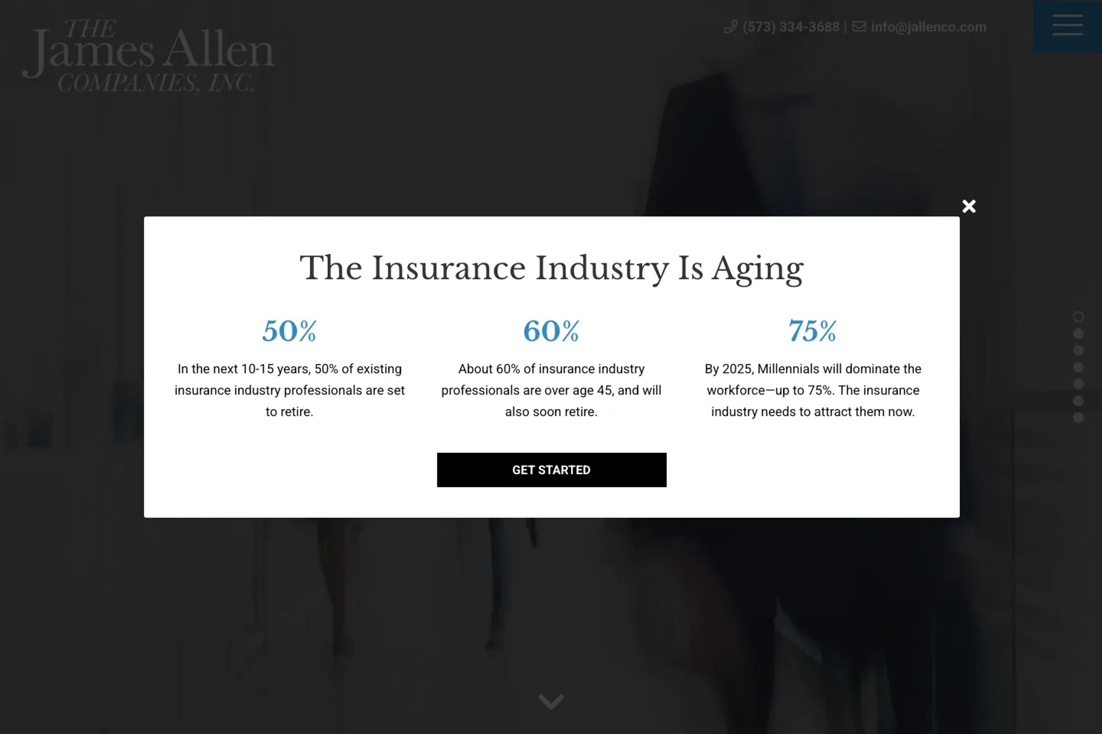 The James Allen Companies website homepage