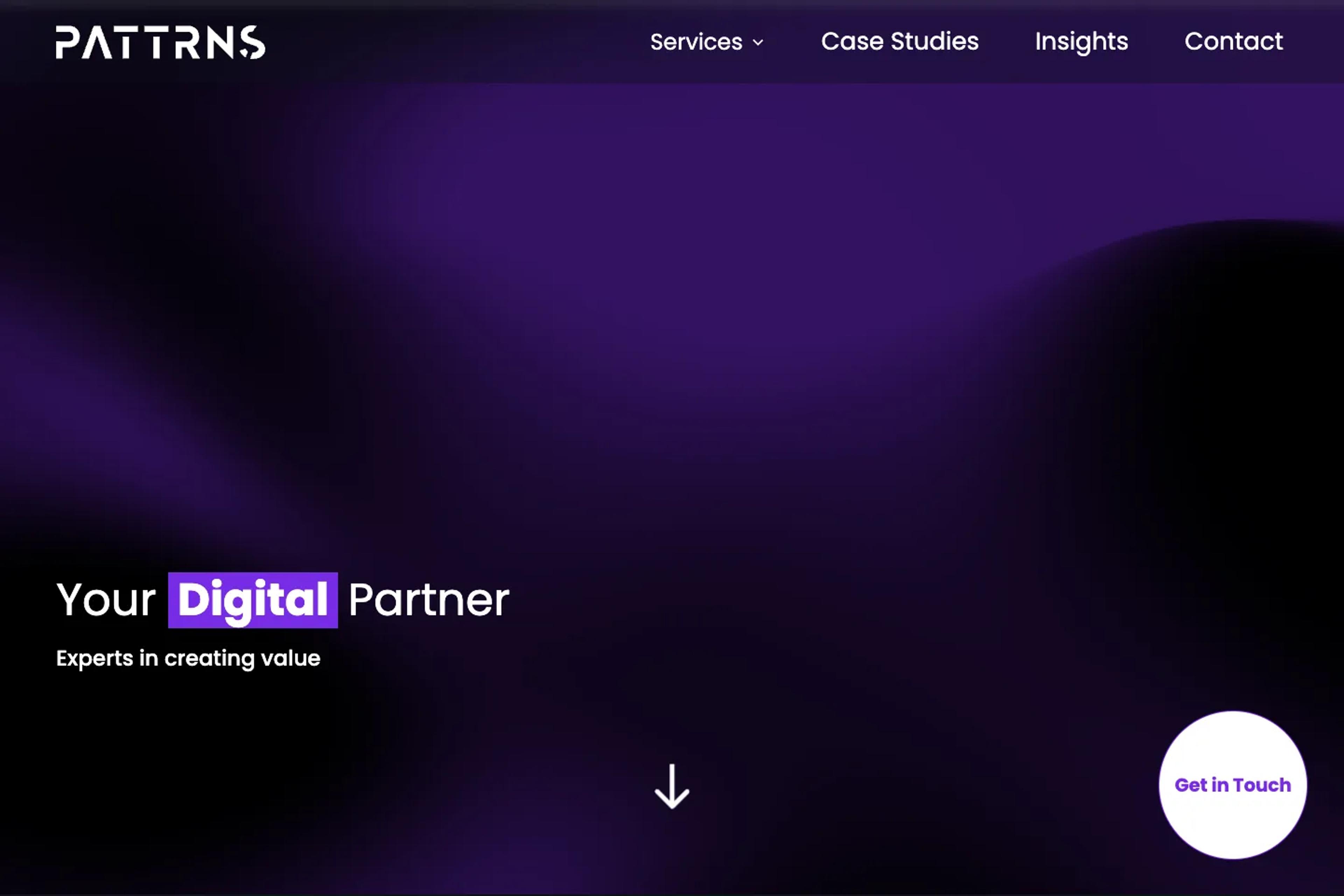 PATTRNS website homepage