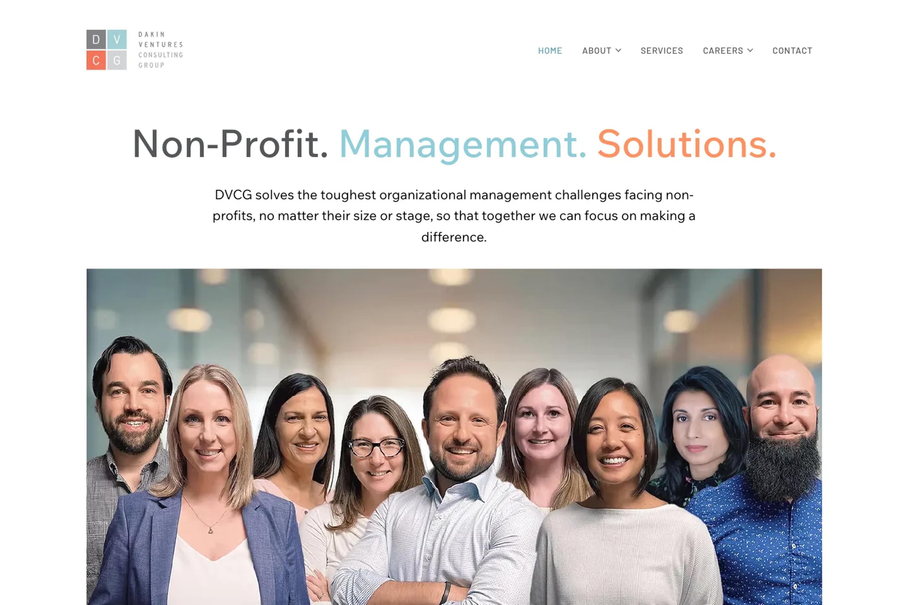 DVCG website homepage