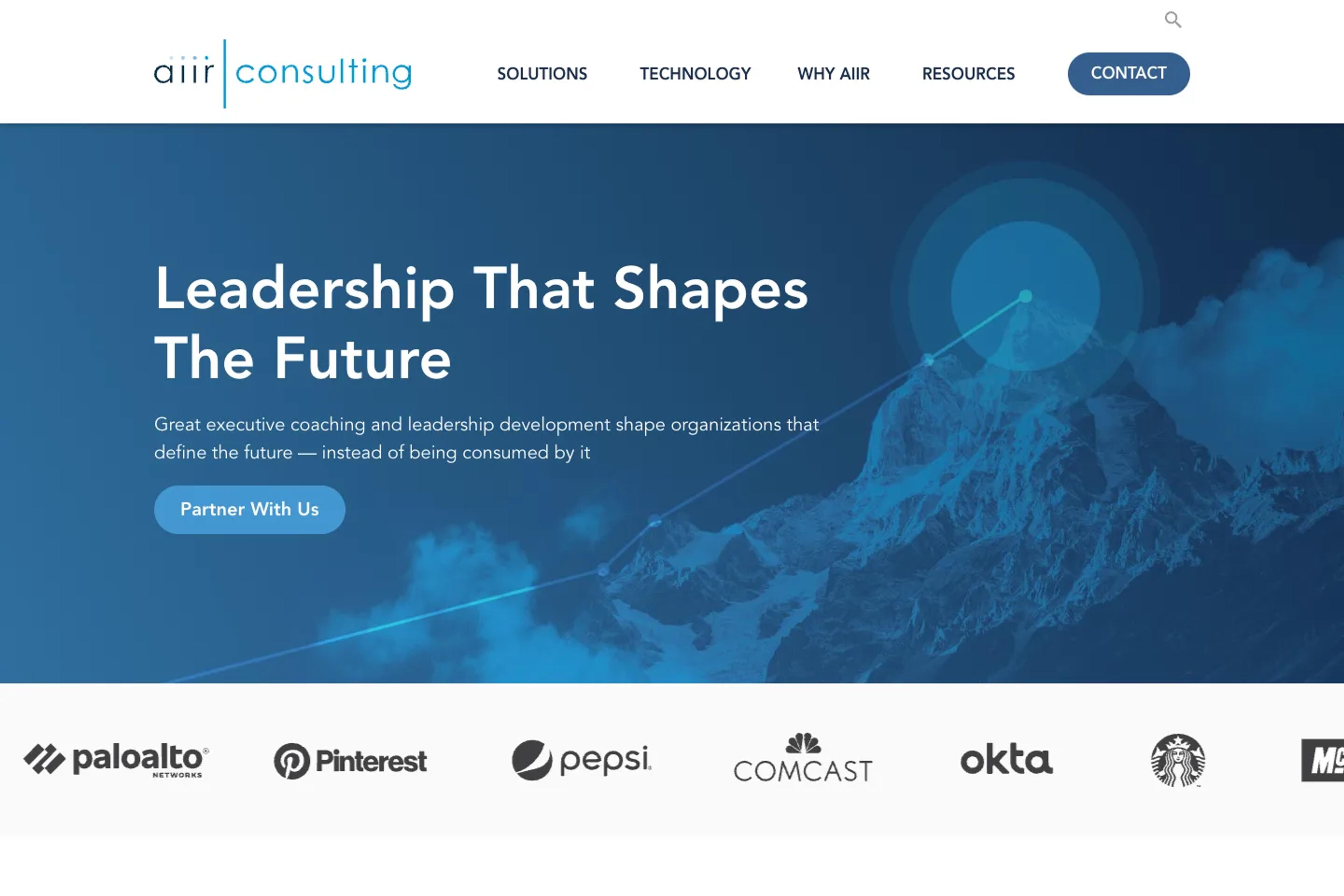 AIIR Consulting website homepage