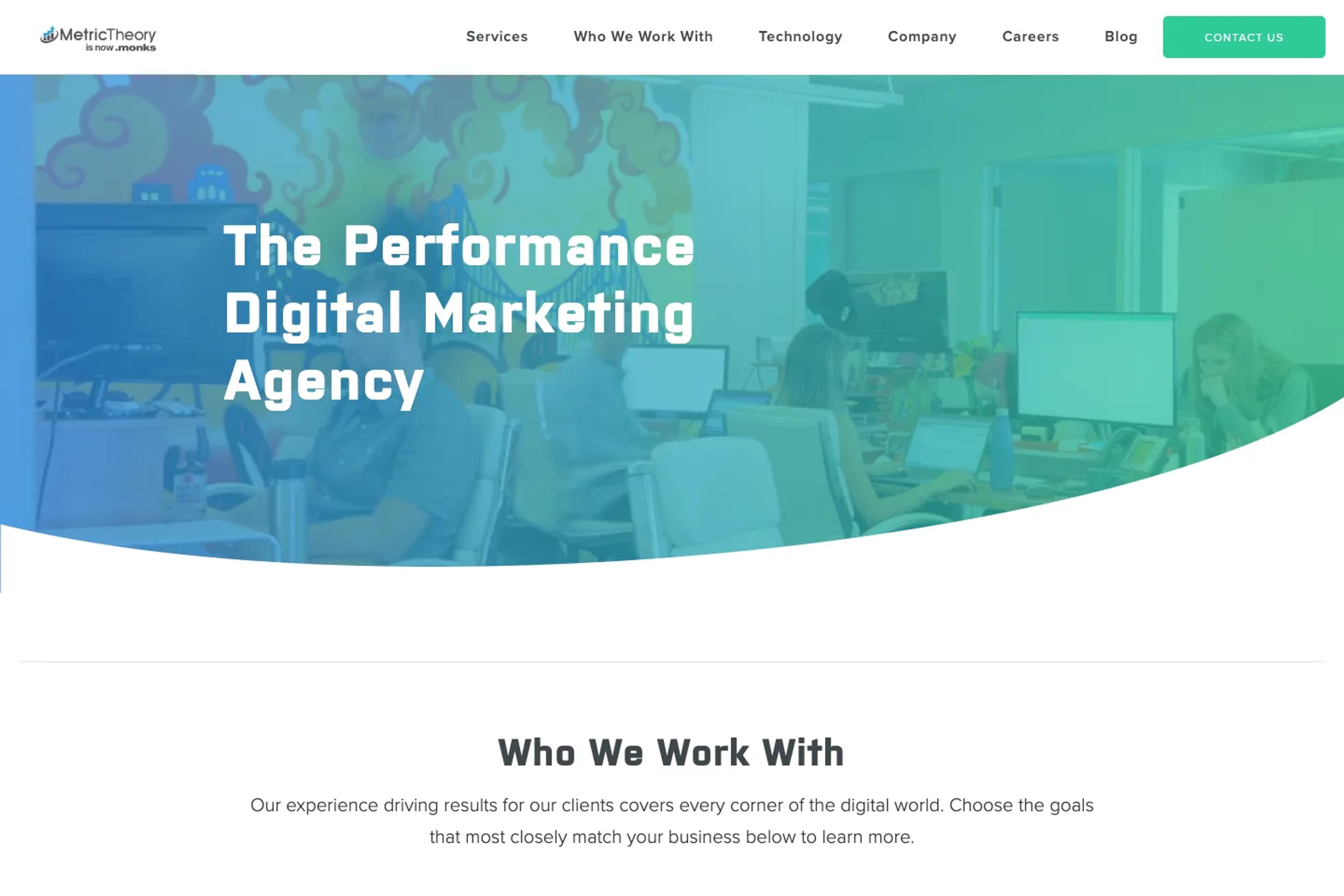 Monks (formerly Metric Theory) website homepage