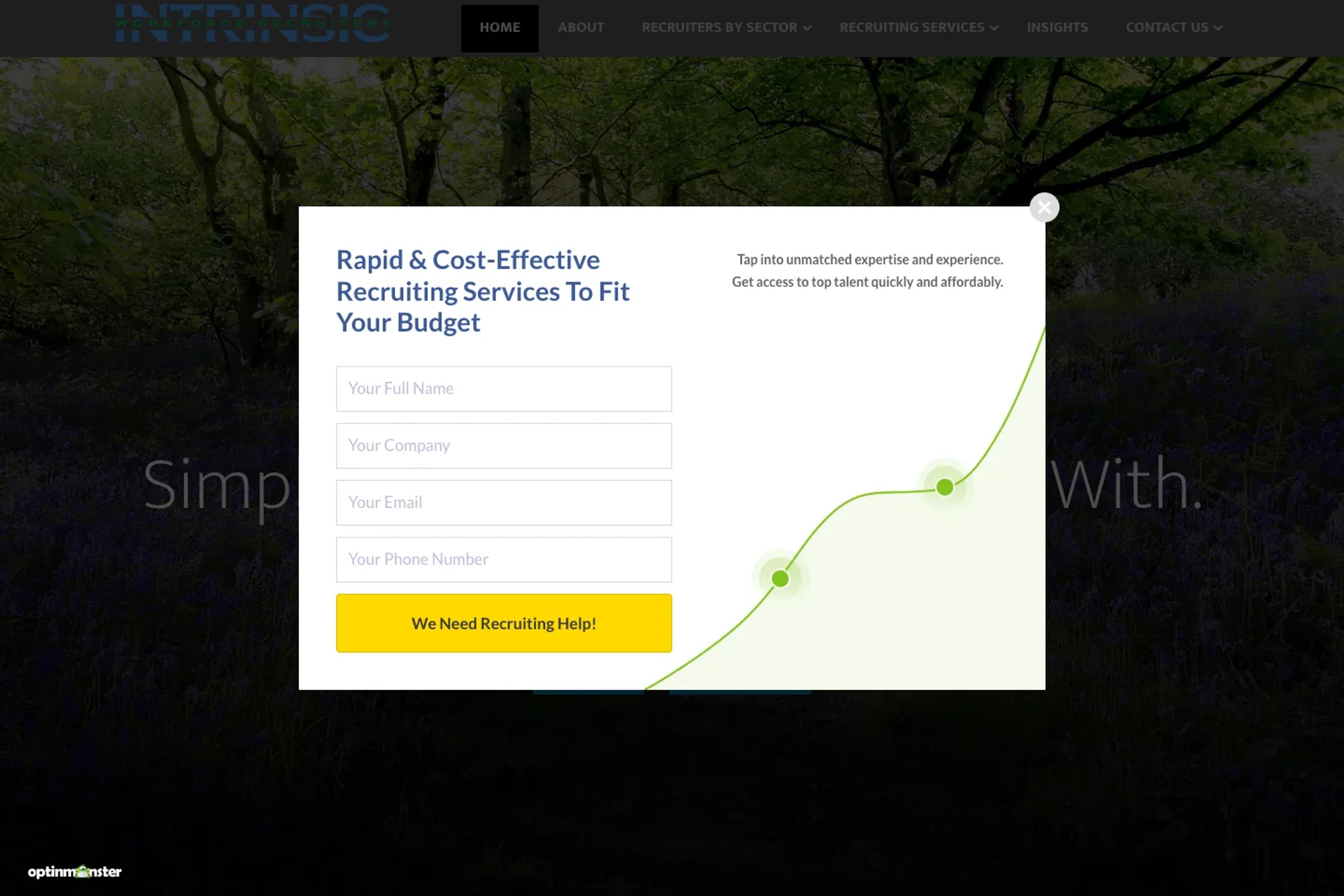 Intrinsic Workforce Recruiters website homepage