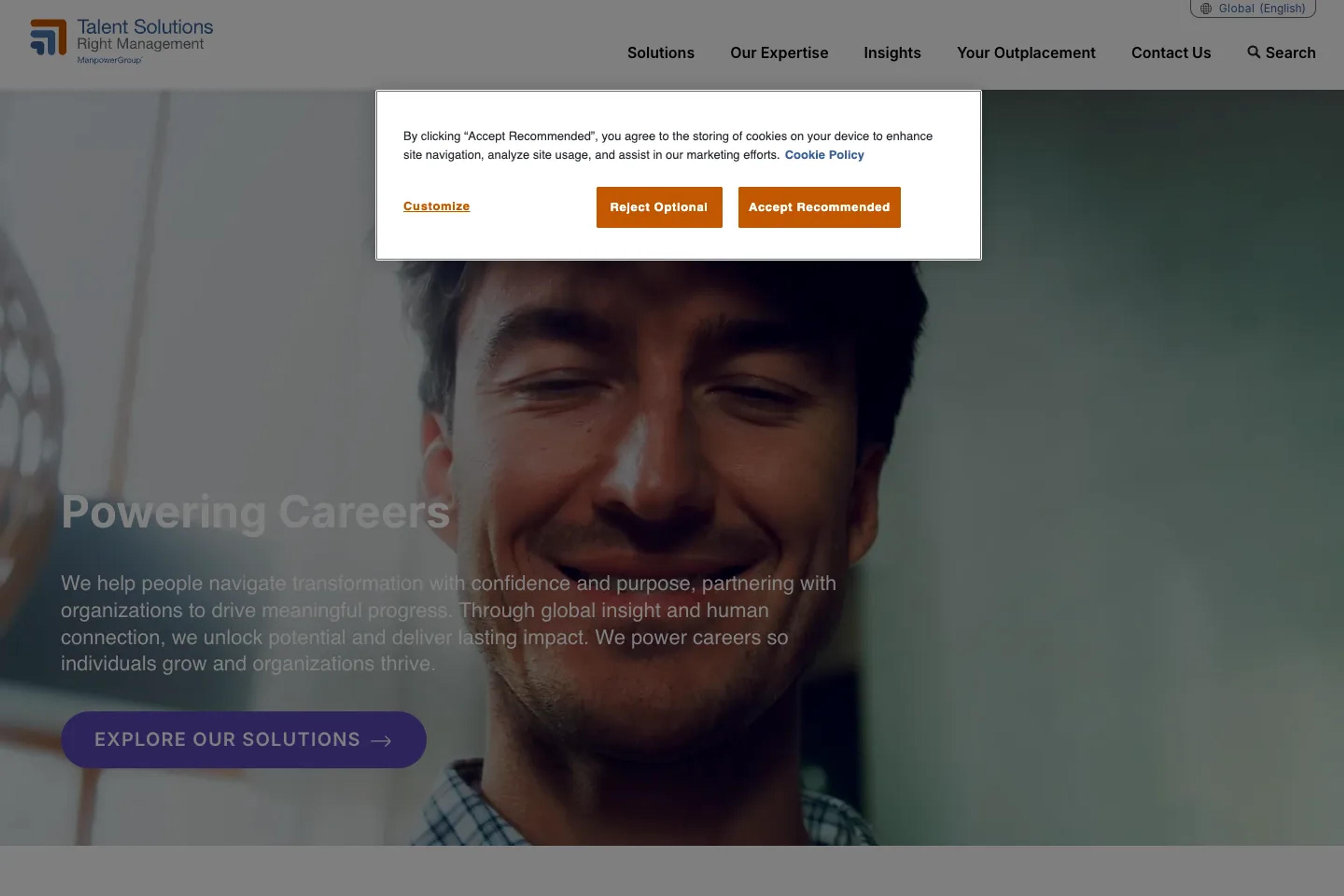 Right Management website homepage