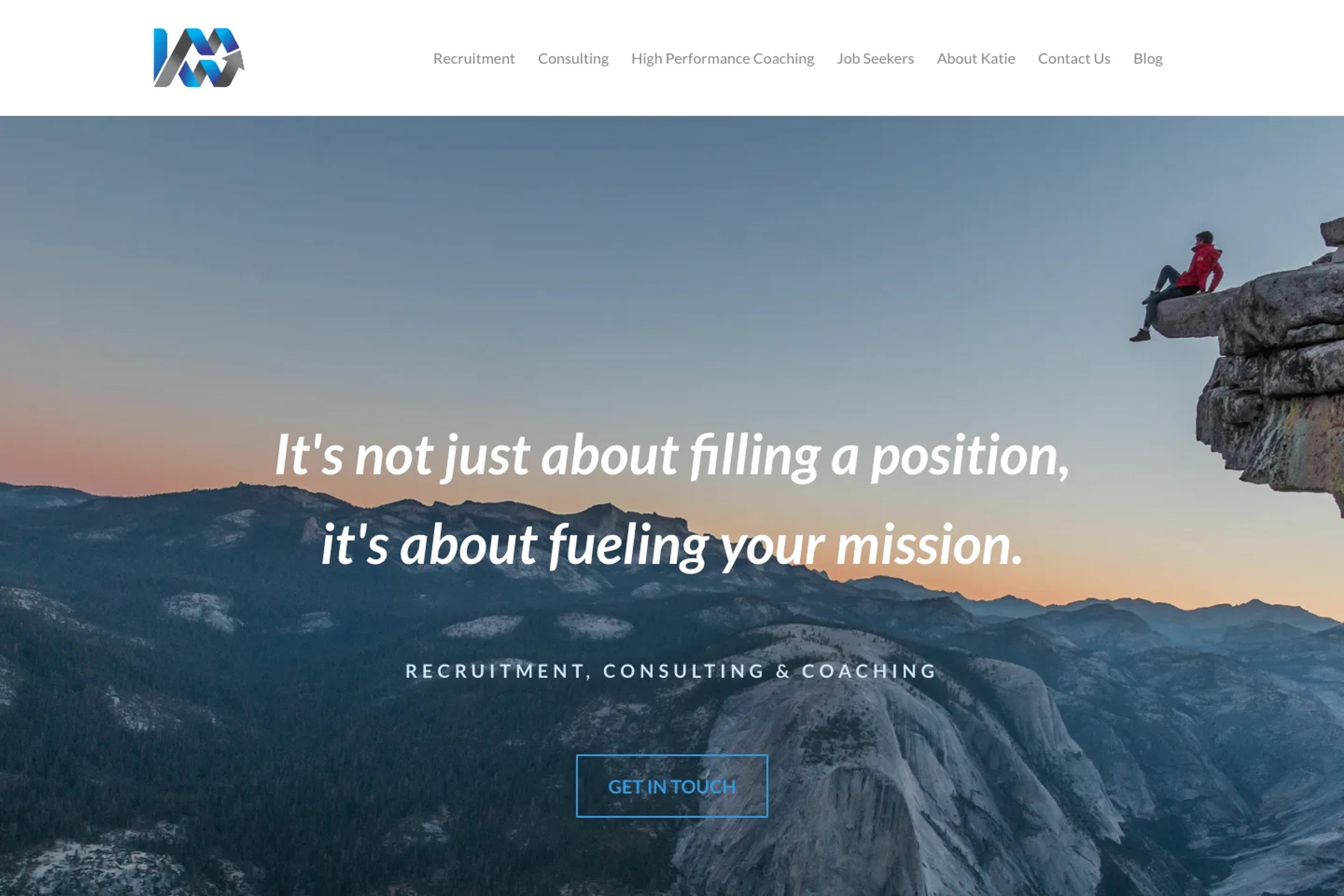Katie M. Weber website homepage