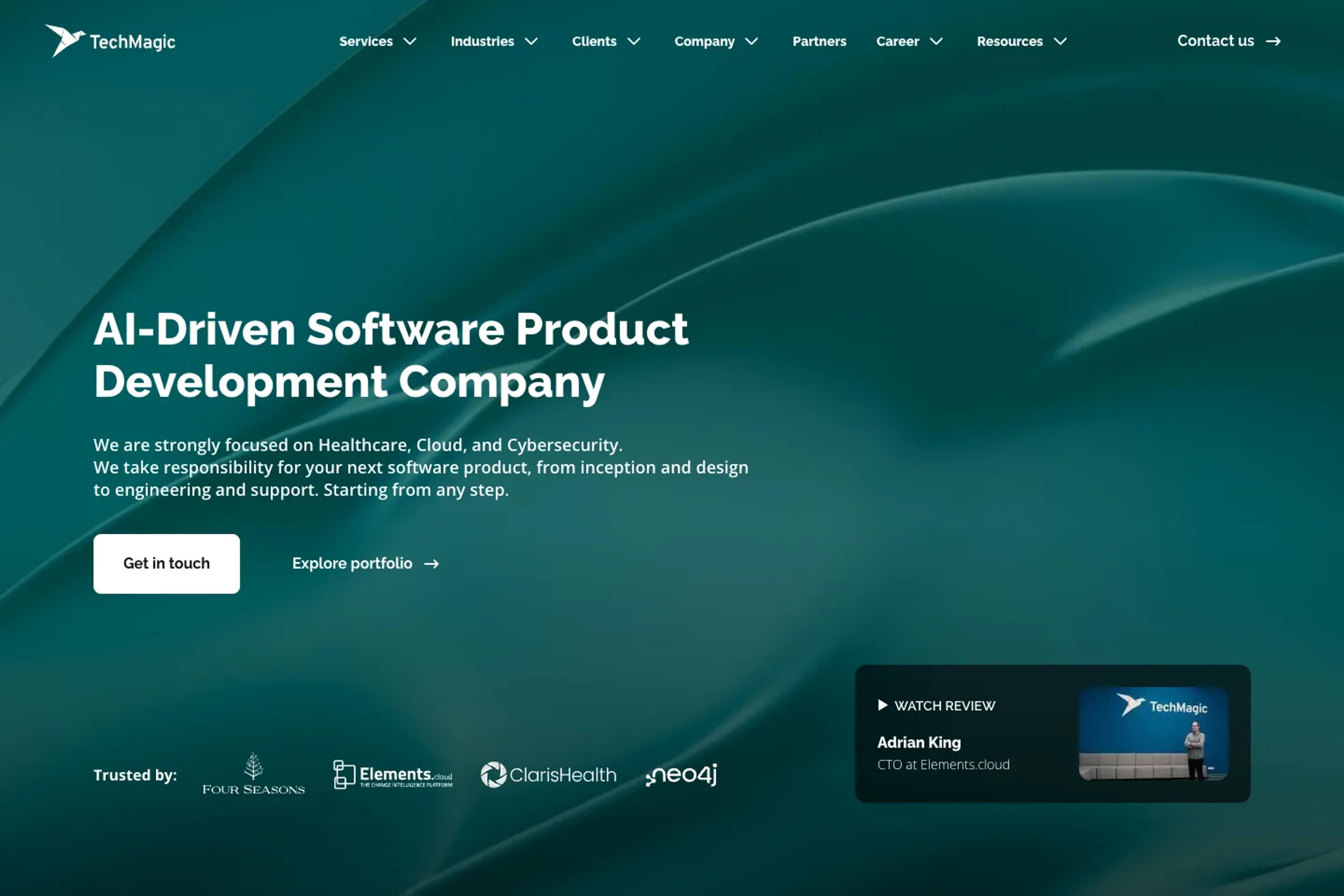 TechMagic website homepage