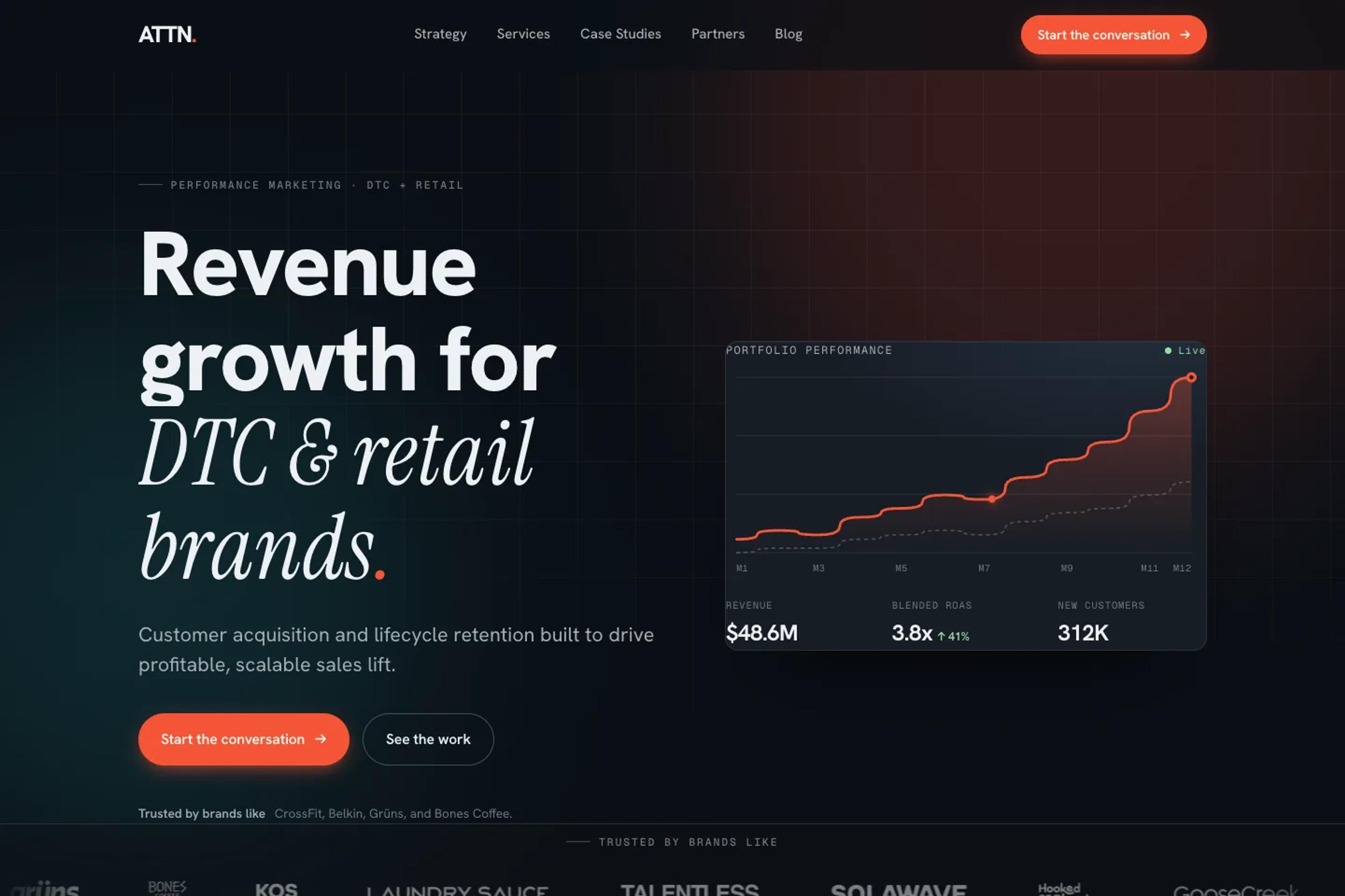 ATTN Agency website homepage