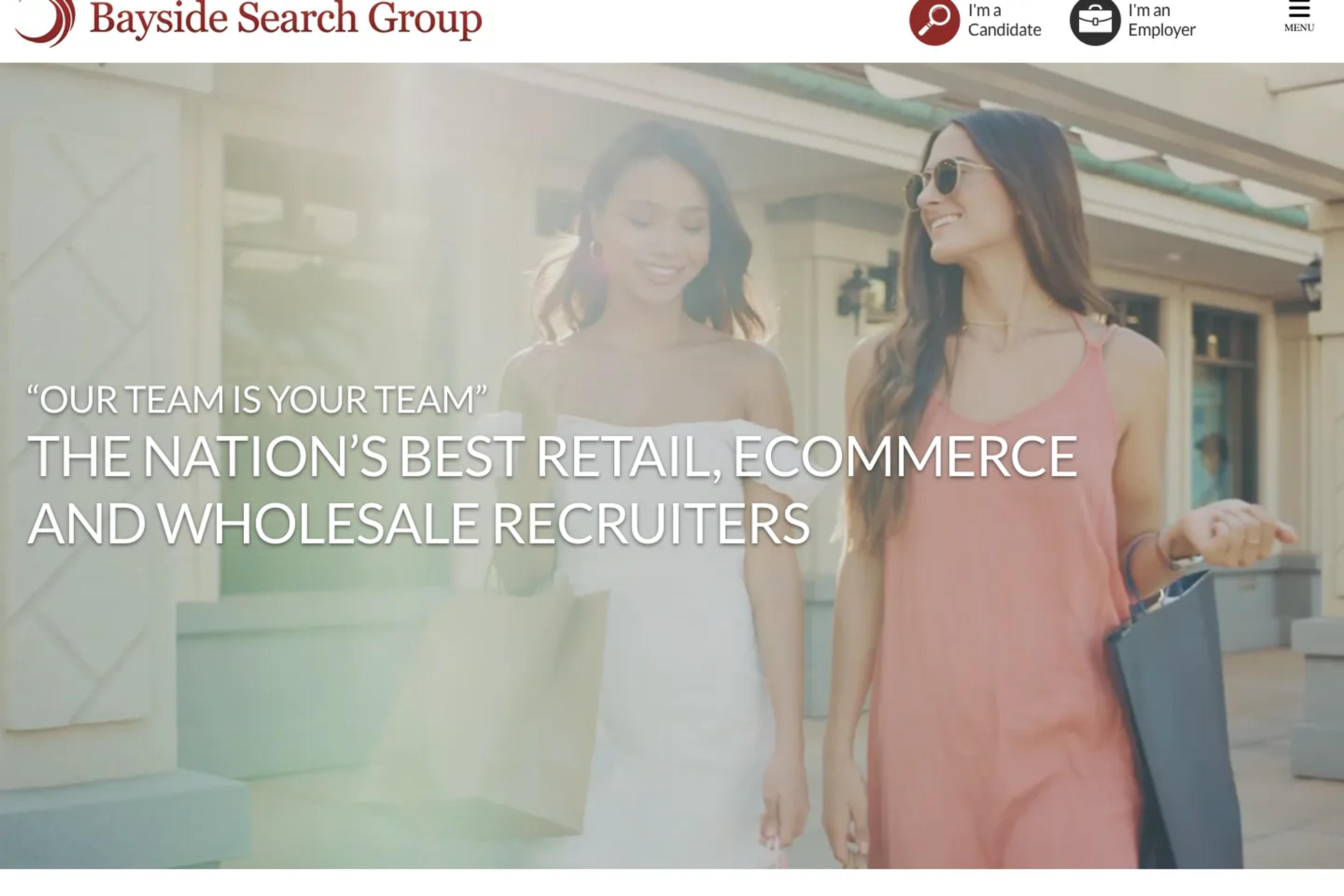 Bayside Search Group website homepage