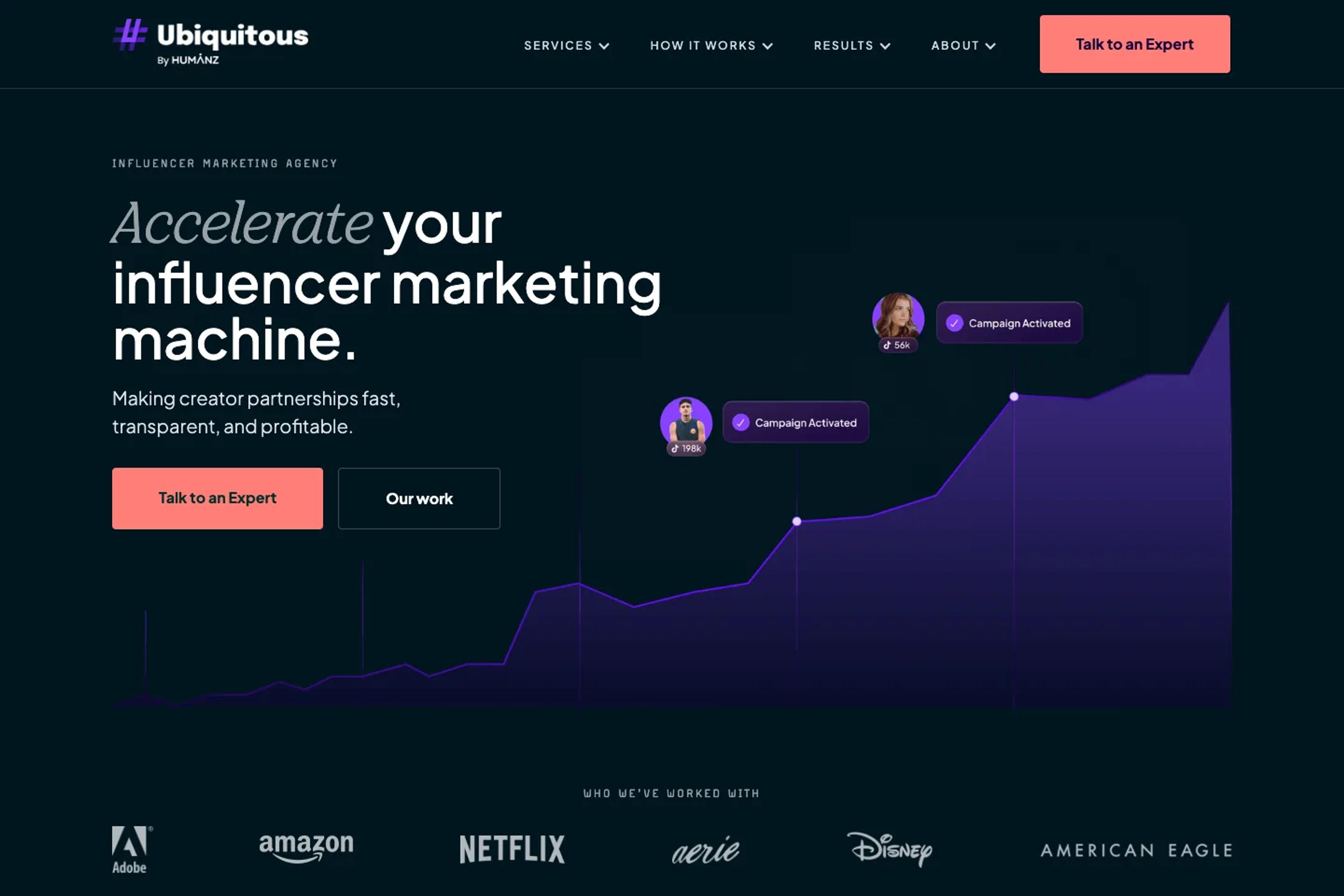 Ubiquitous website homepage