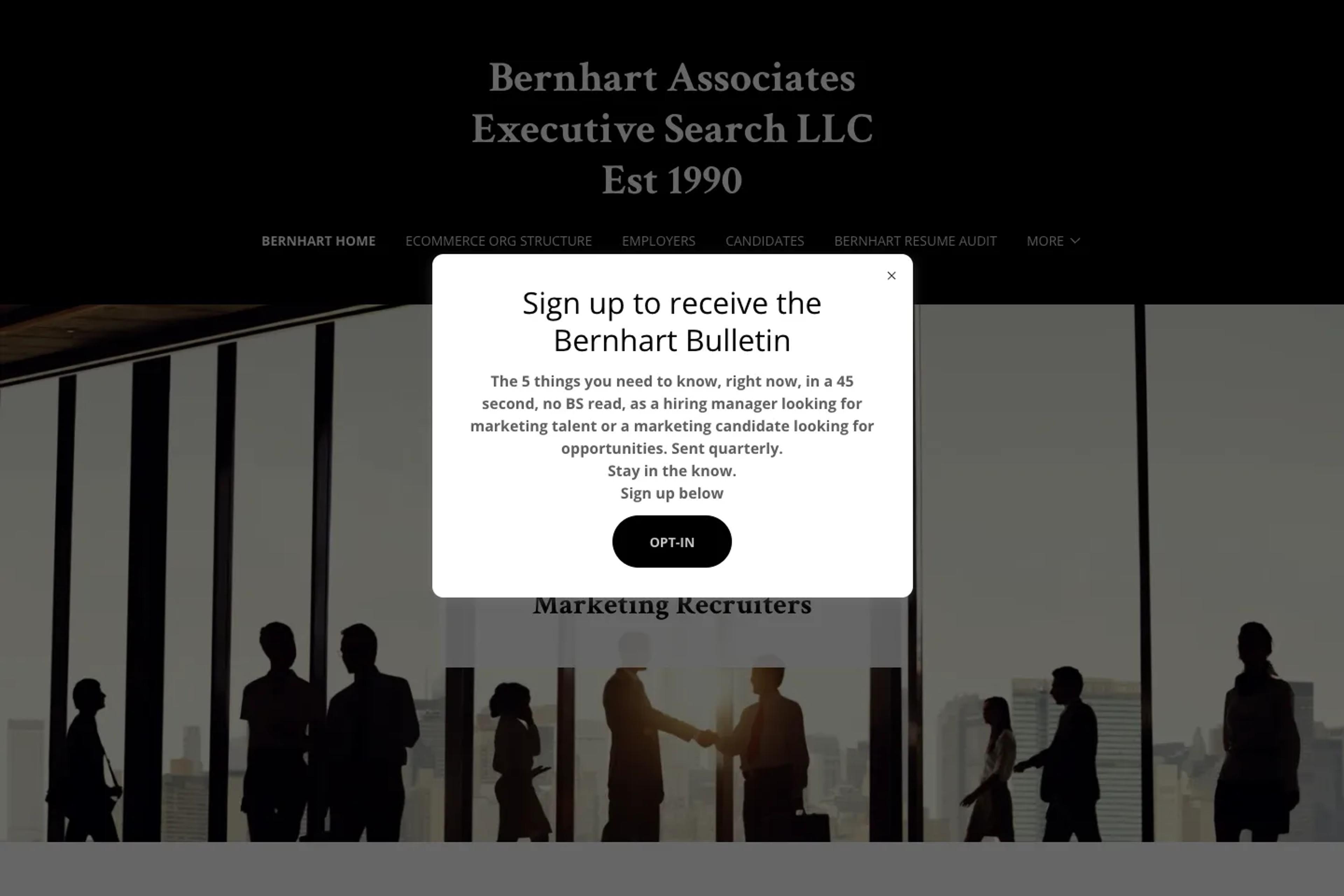 BernHart Associates Executive Search website homepage