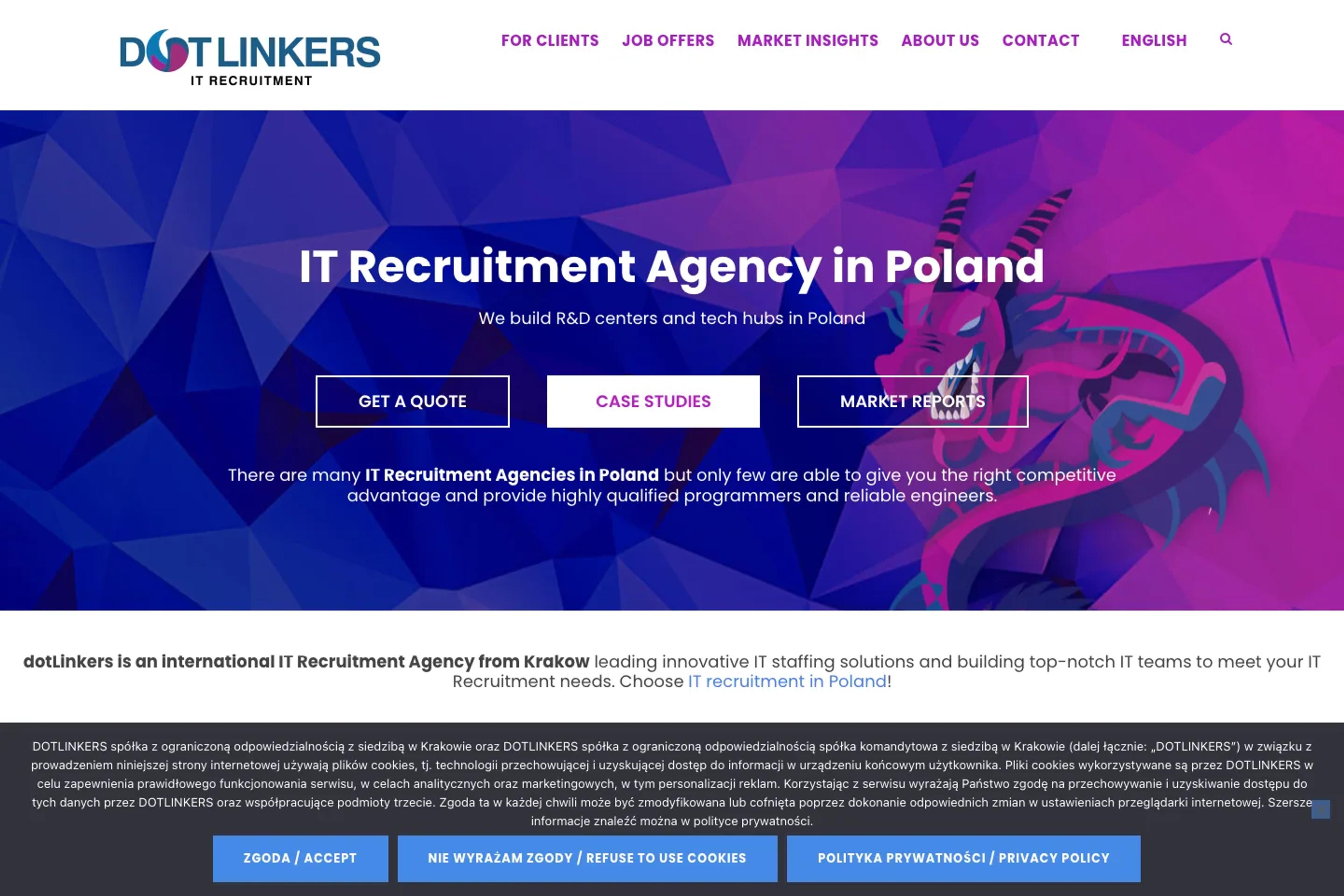 dotLinkers website homepage