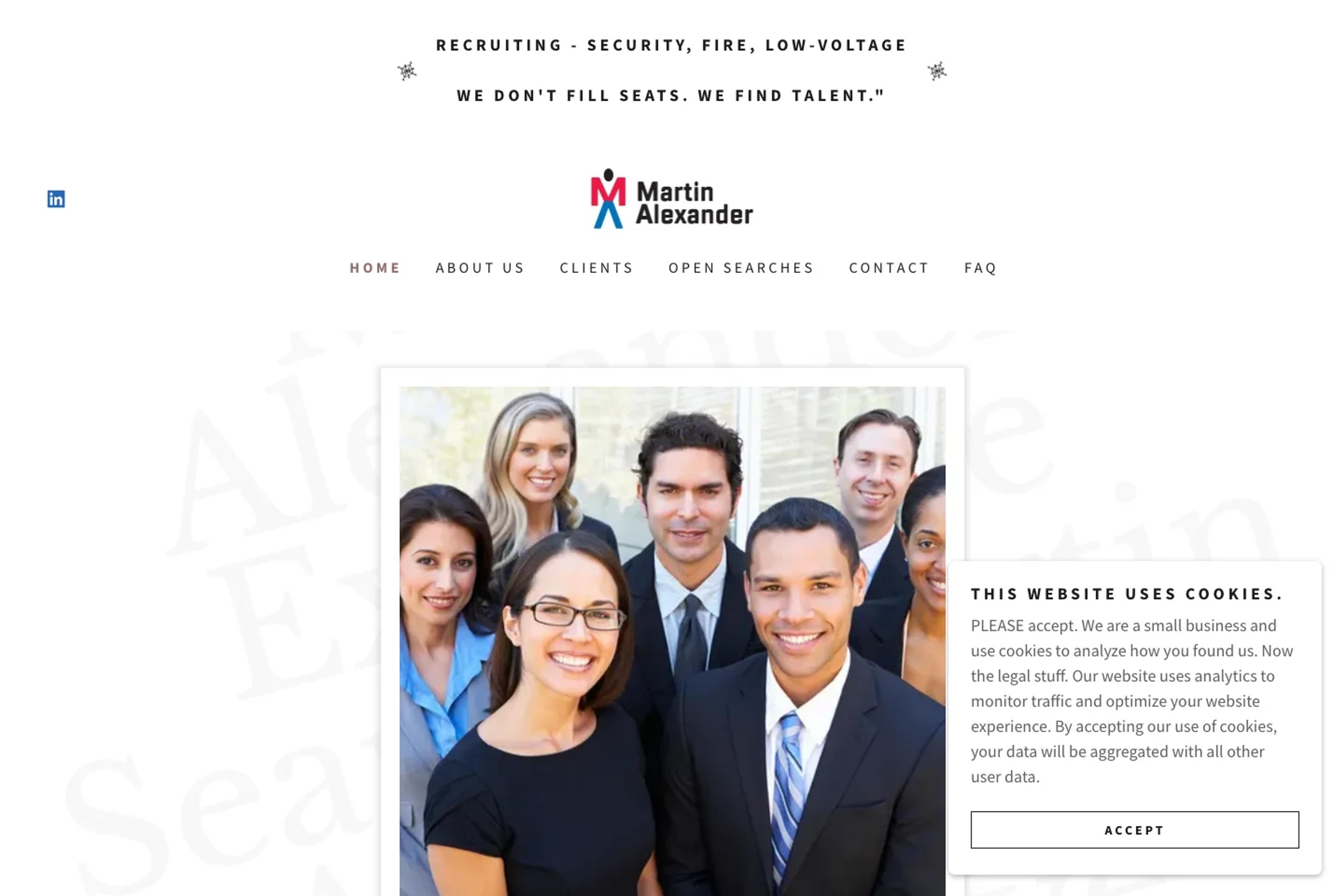 Martin Alexander Executive Search website homepage