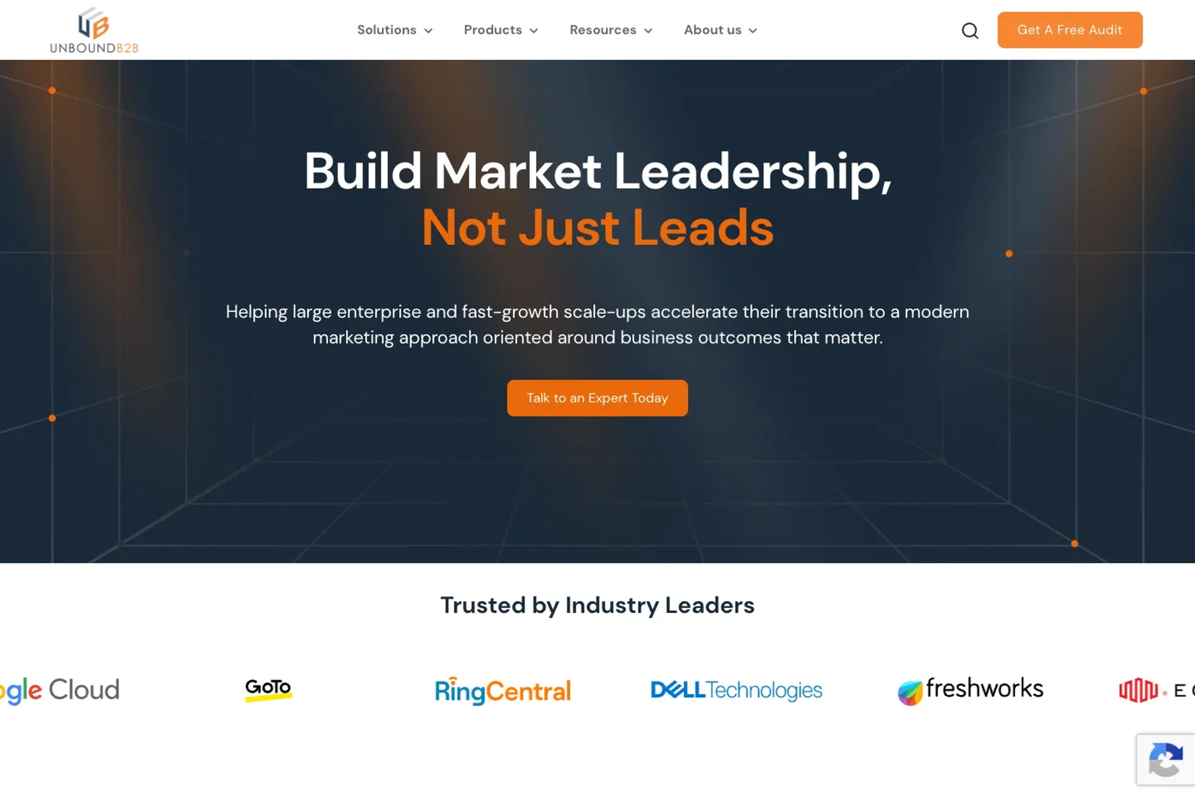 UnboundB2B website homepage