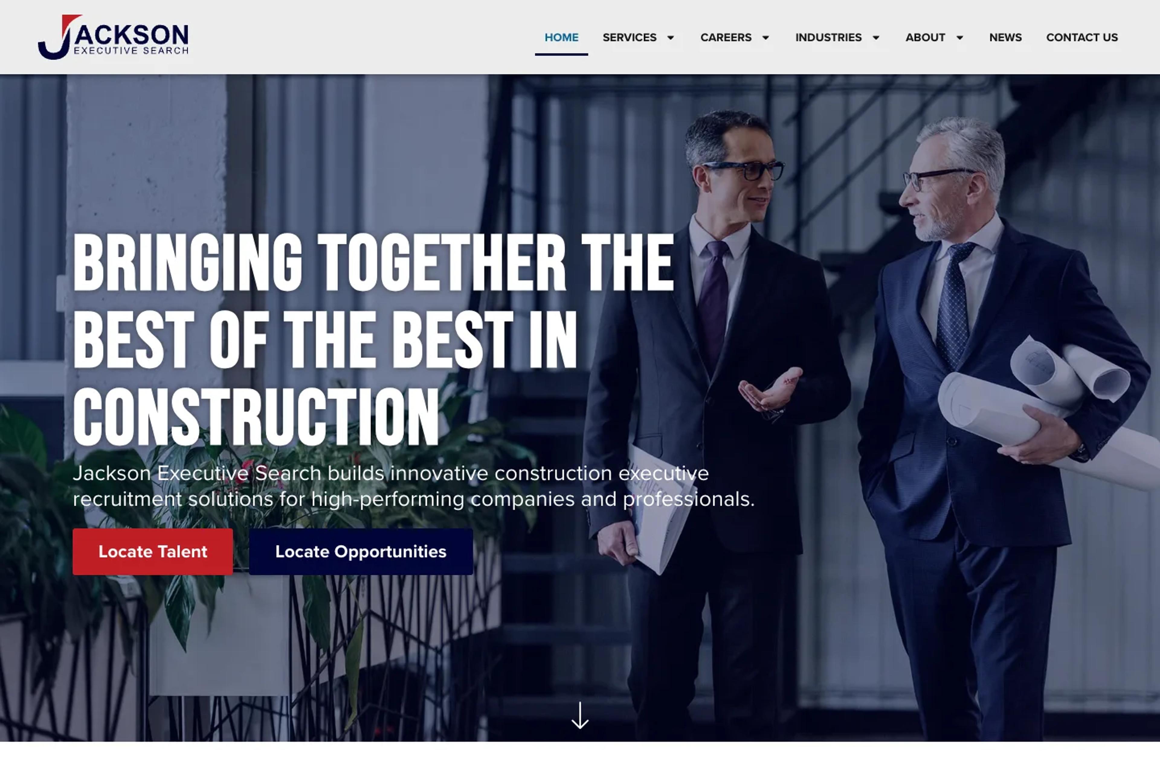 Jackson Executive Search website homepage
