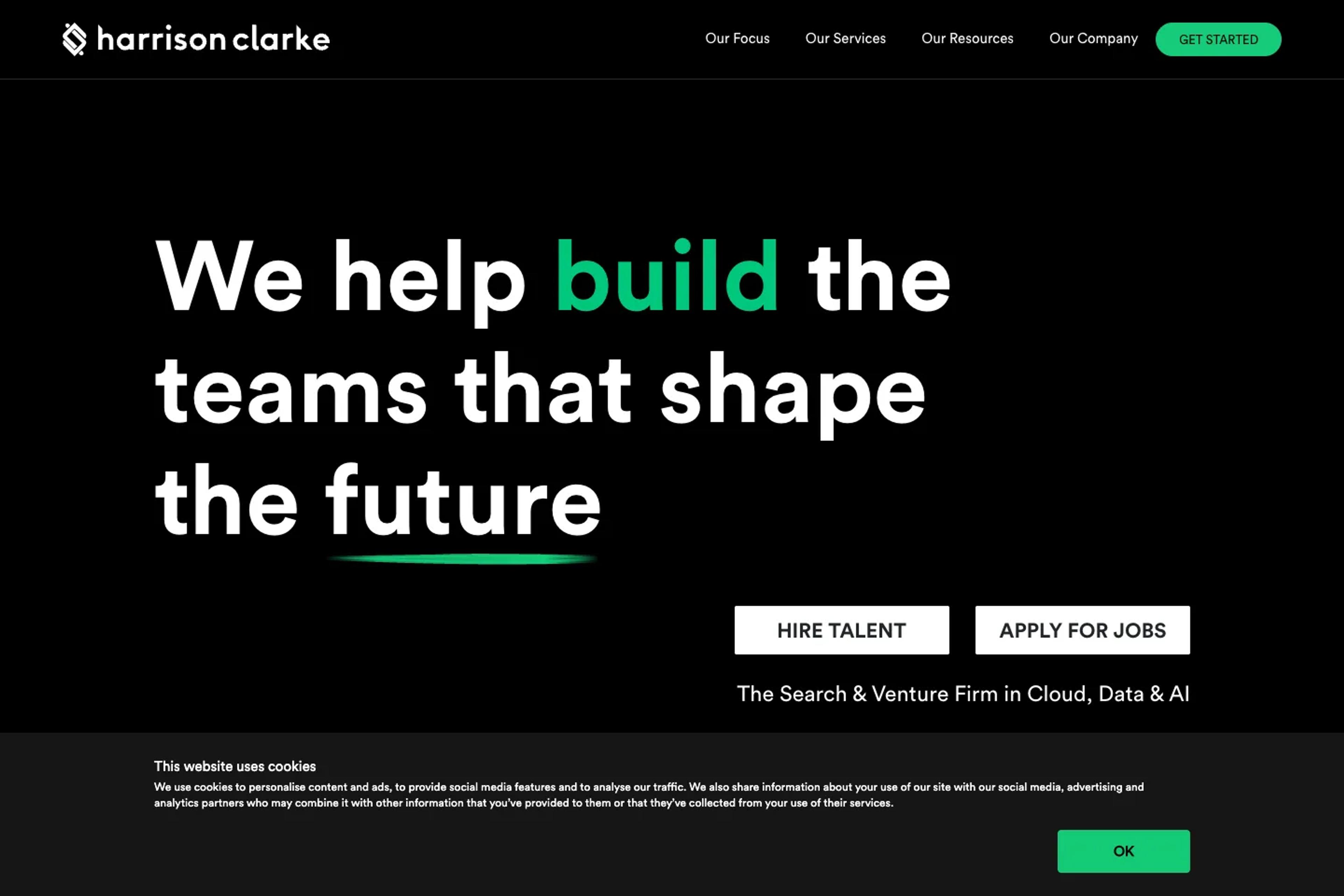 Harrison Clarke website homepage