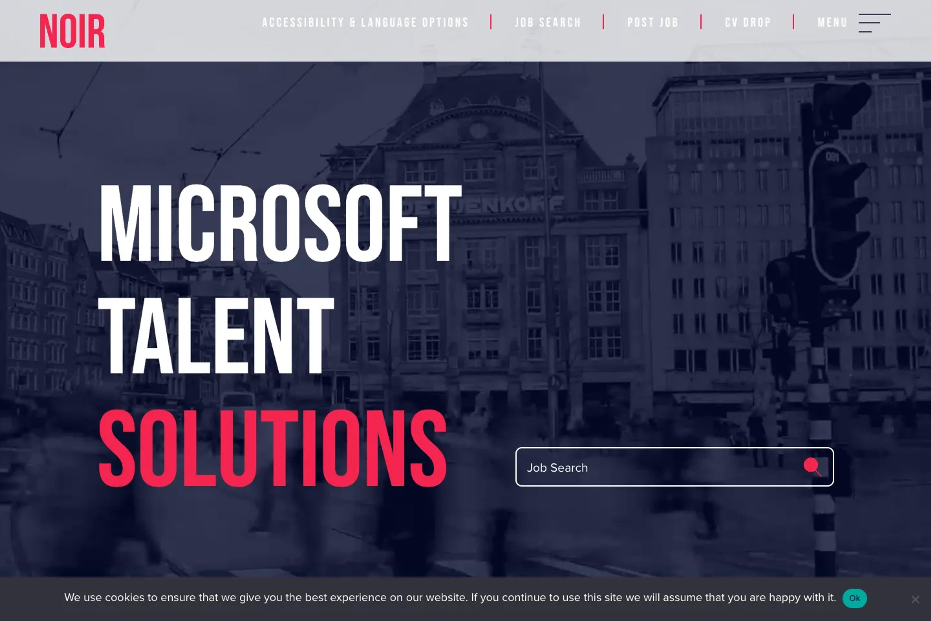 Noir Consulting website homepage