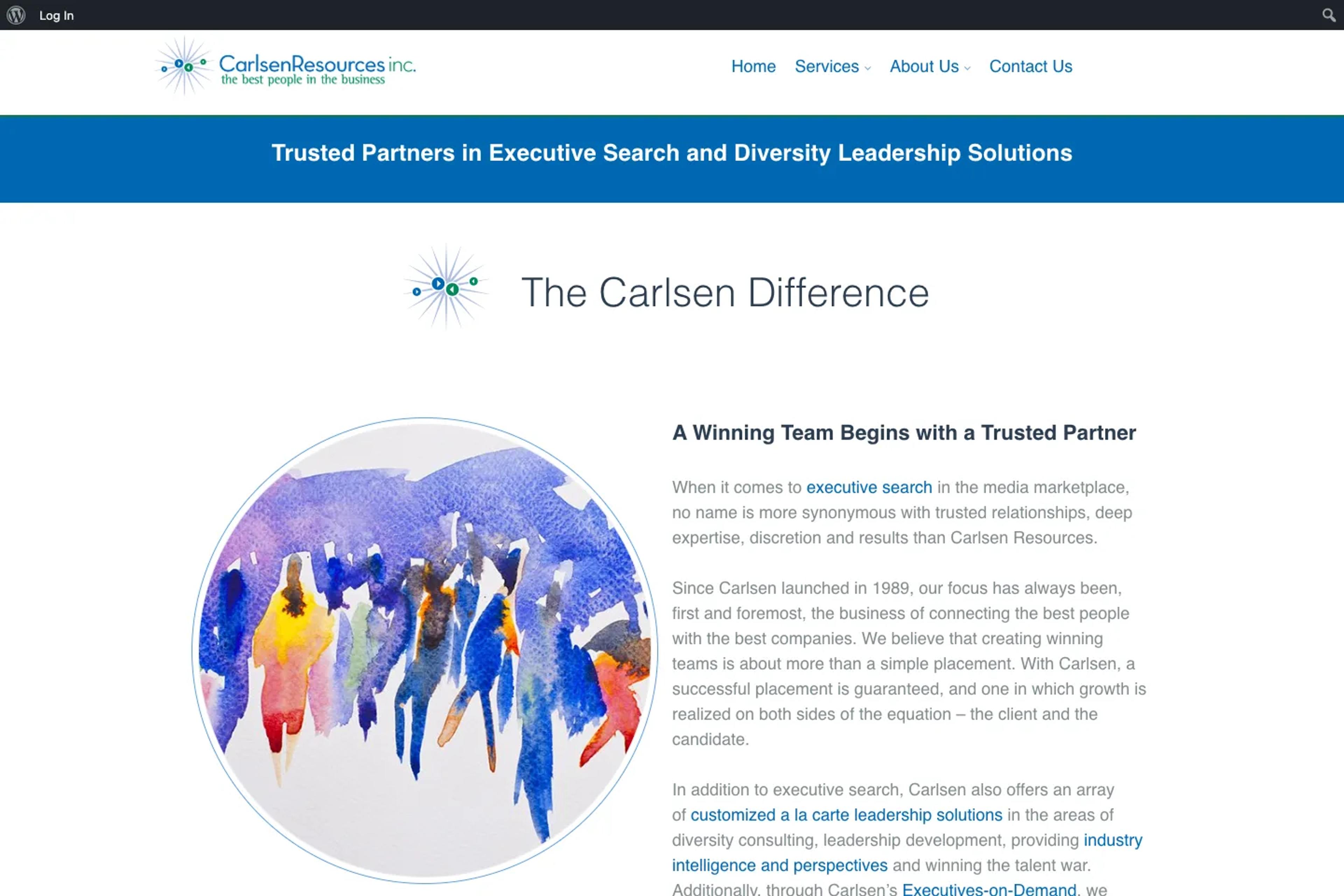 Carlsen Resources website homepage