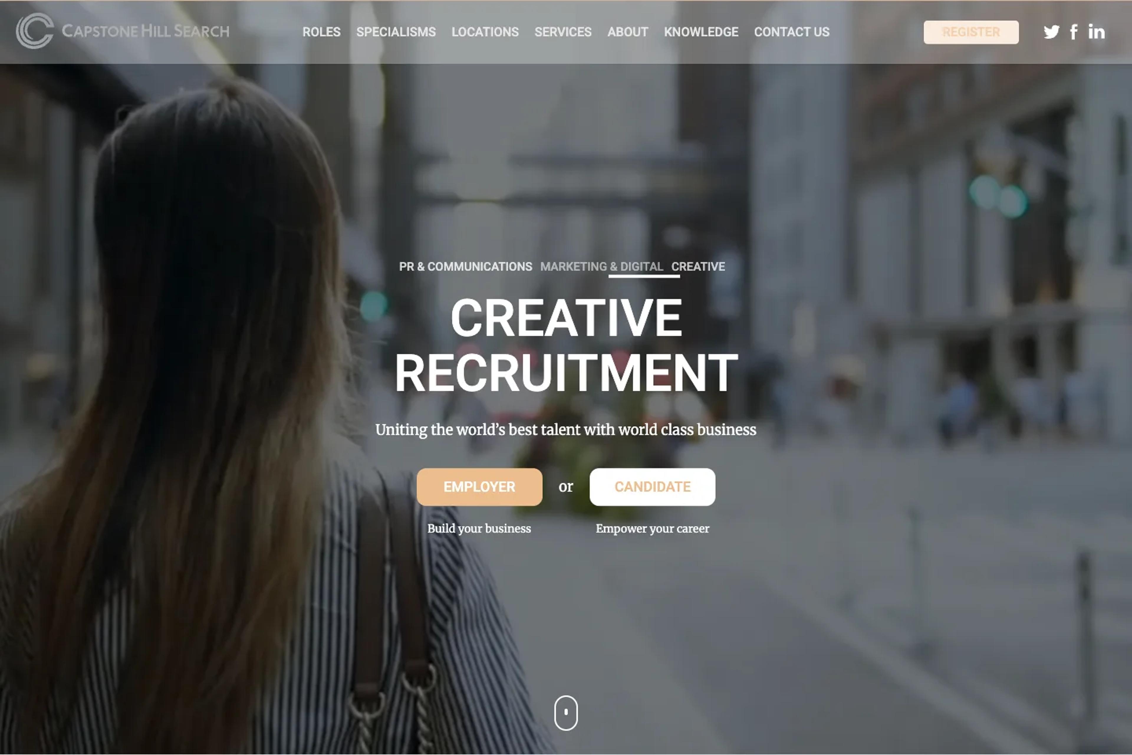 Capstone Hill Search website homepage