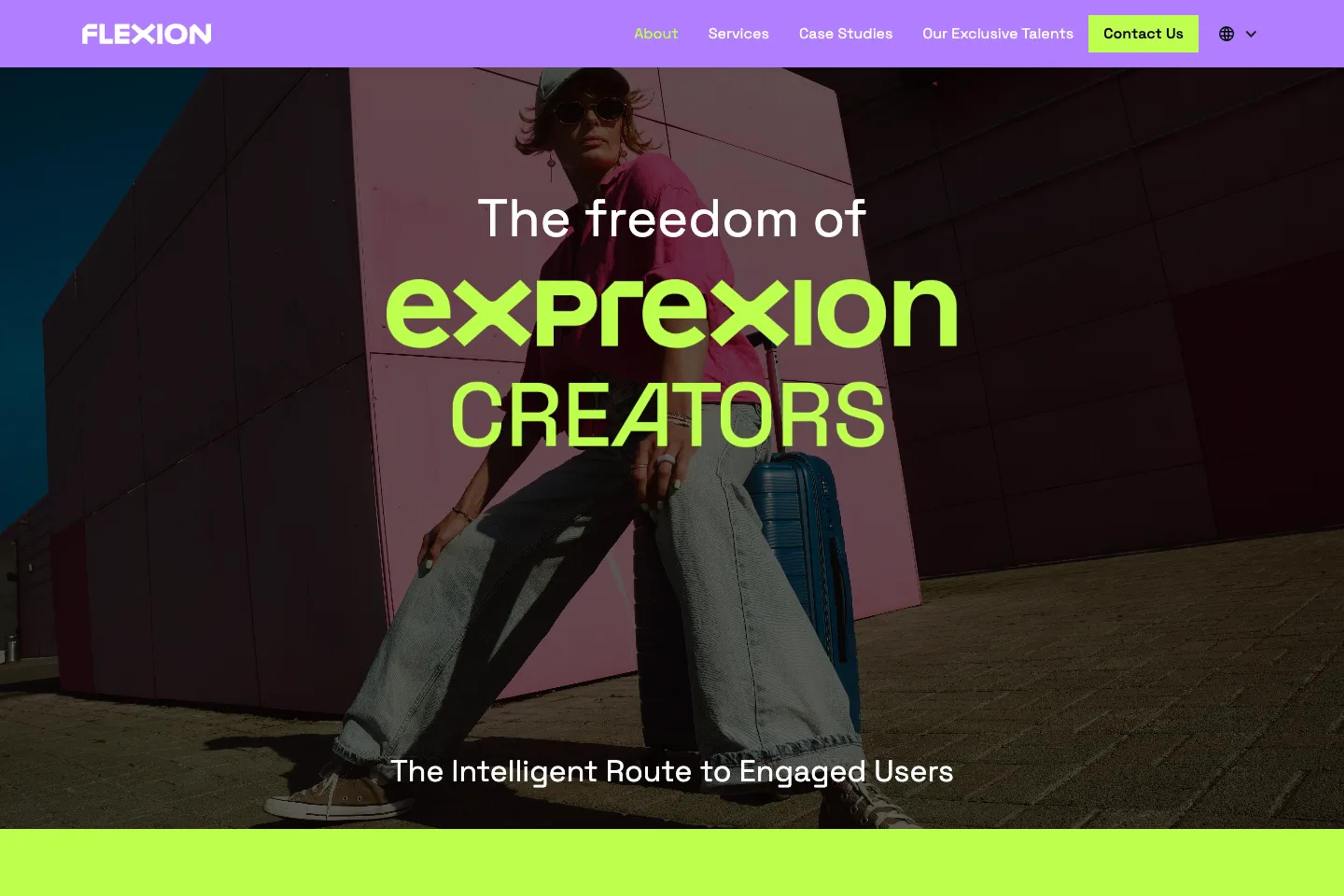 Exprexion Creators website homepage