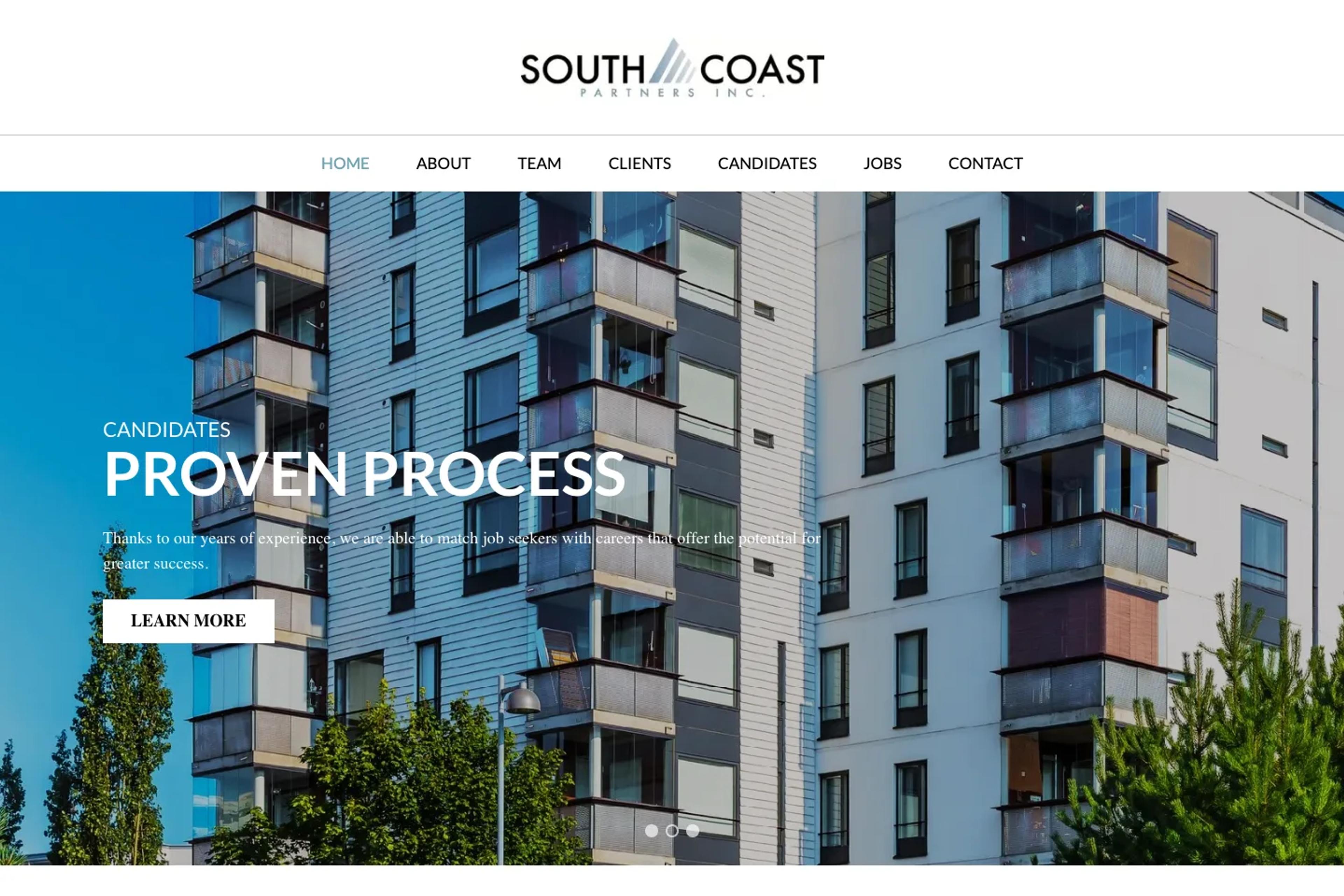 Southcoast Partners website homepage