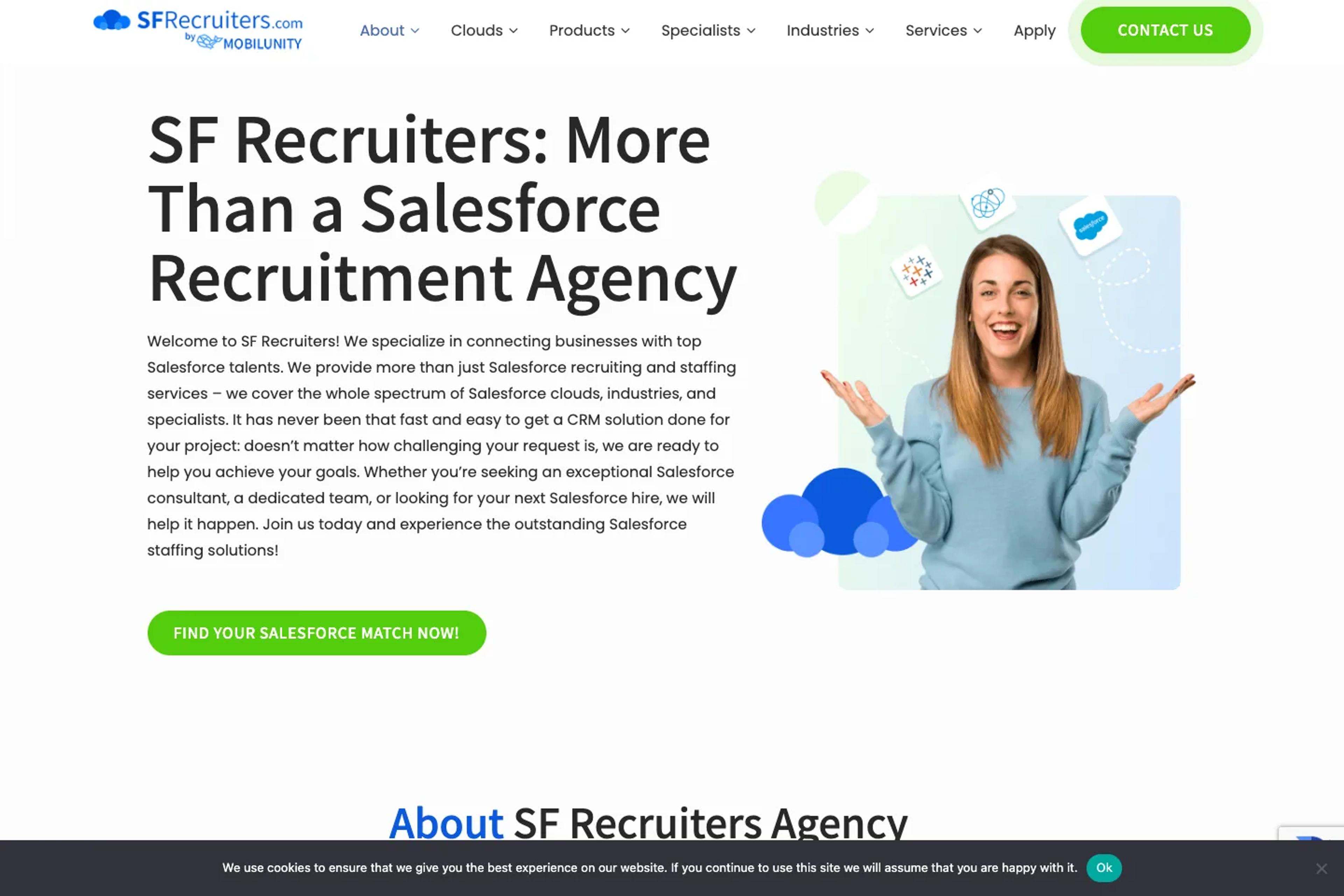 SF Recruiters website homepage