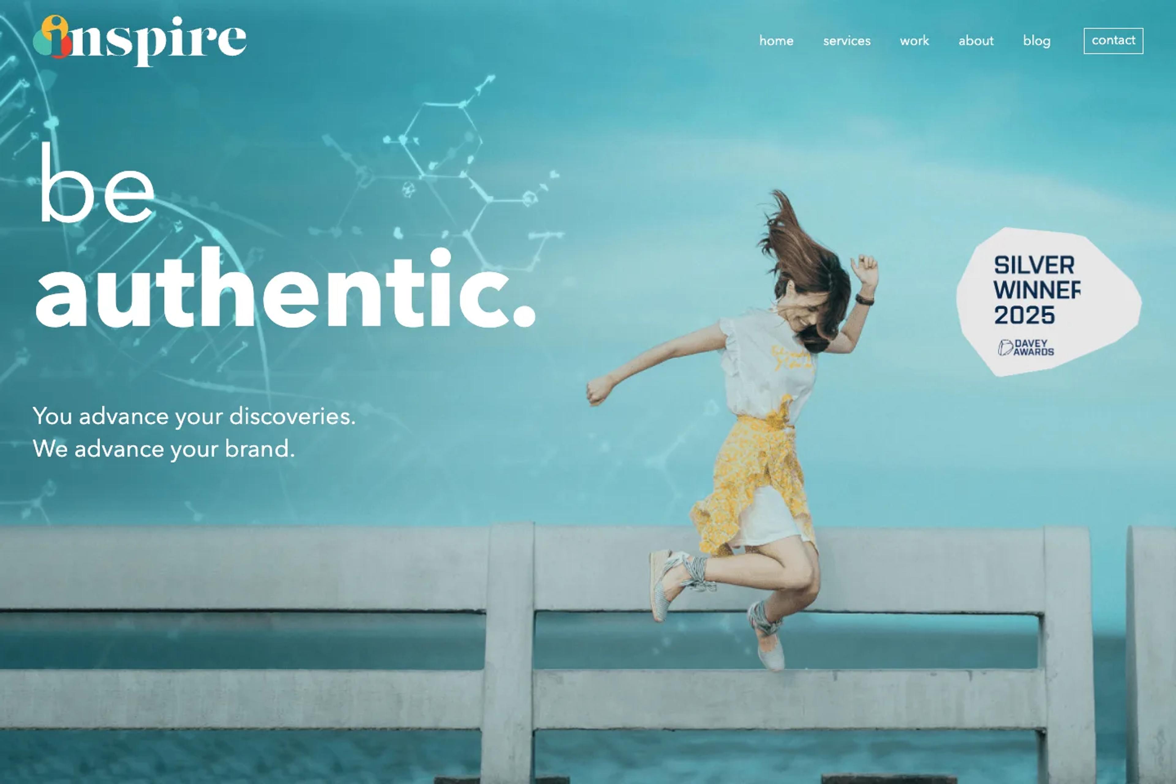 Inspire Agency website homepage