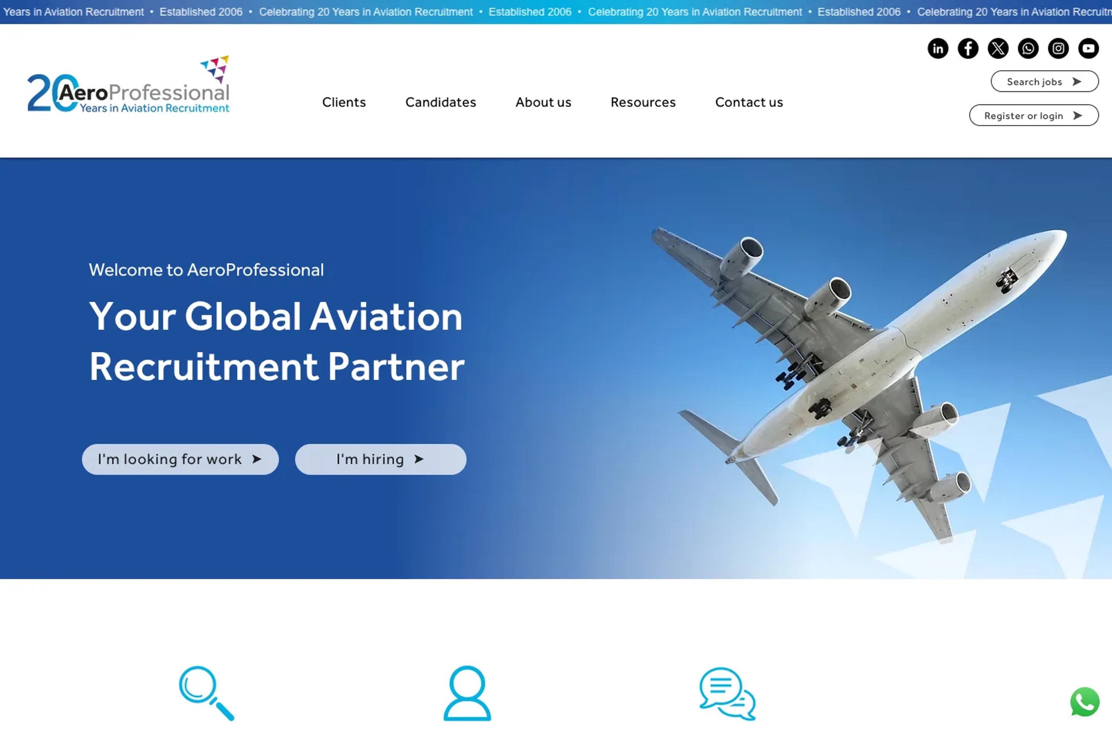 AeroProfessional website homepage