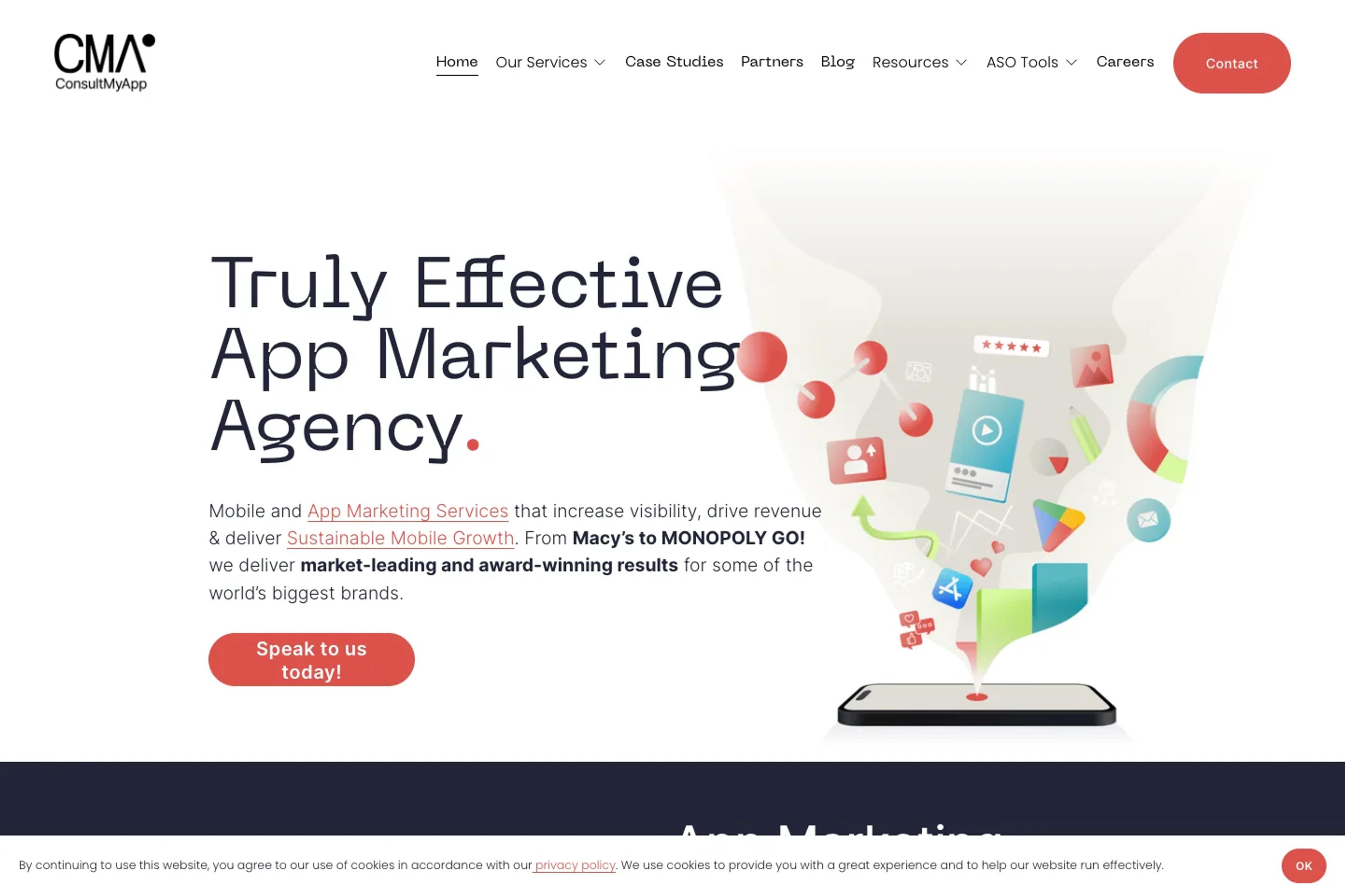 ConsultMyApp website homepage