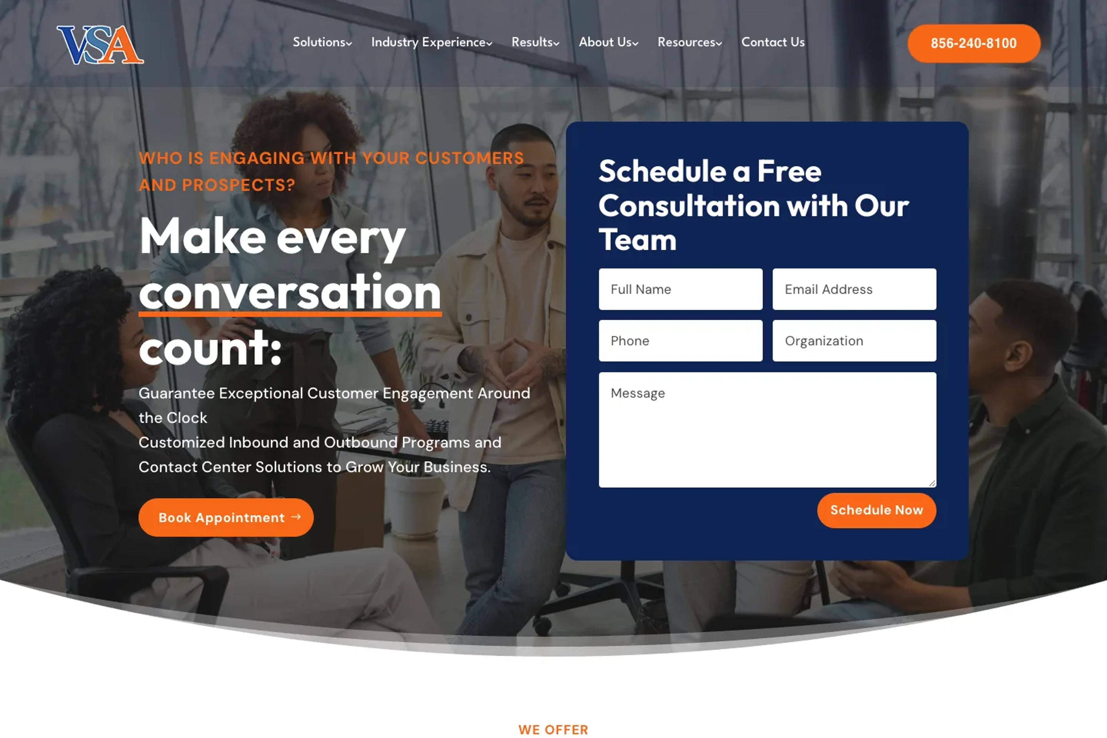 VSA Prospecting website homepage