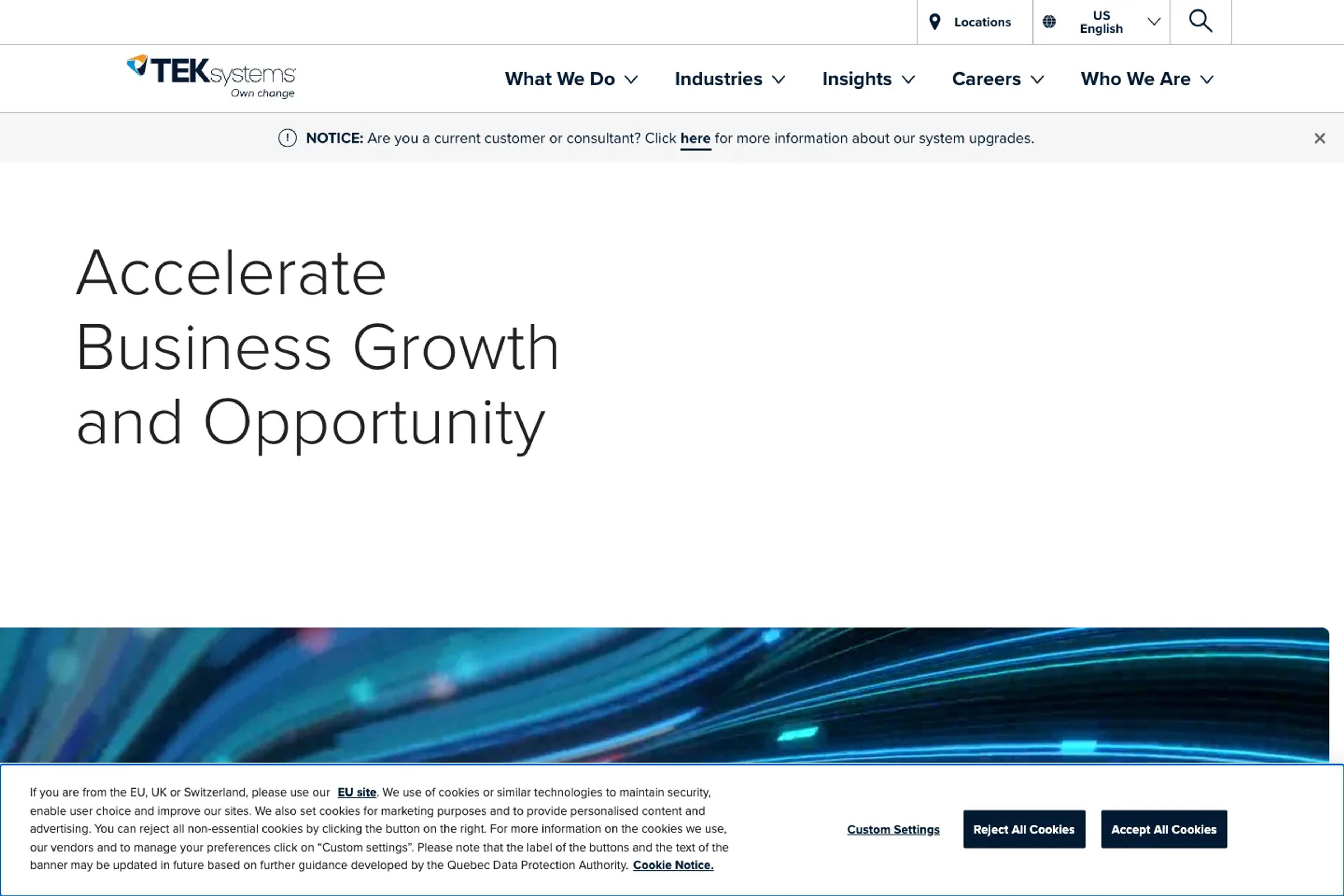 TEKsystems website homepage