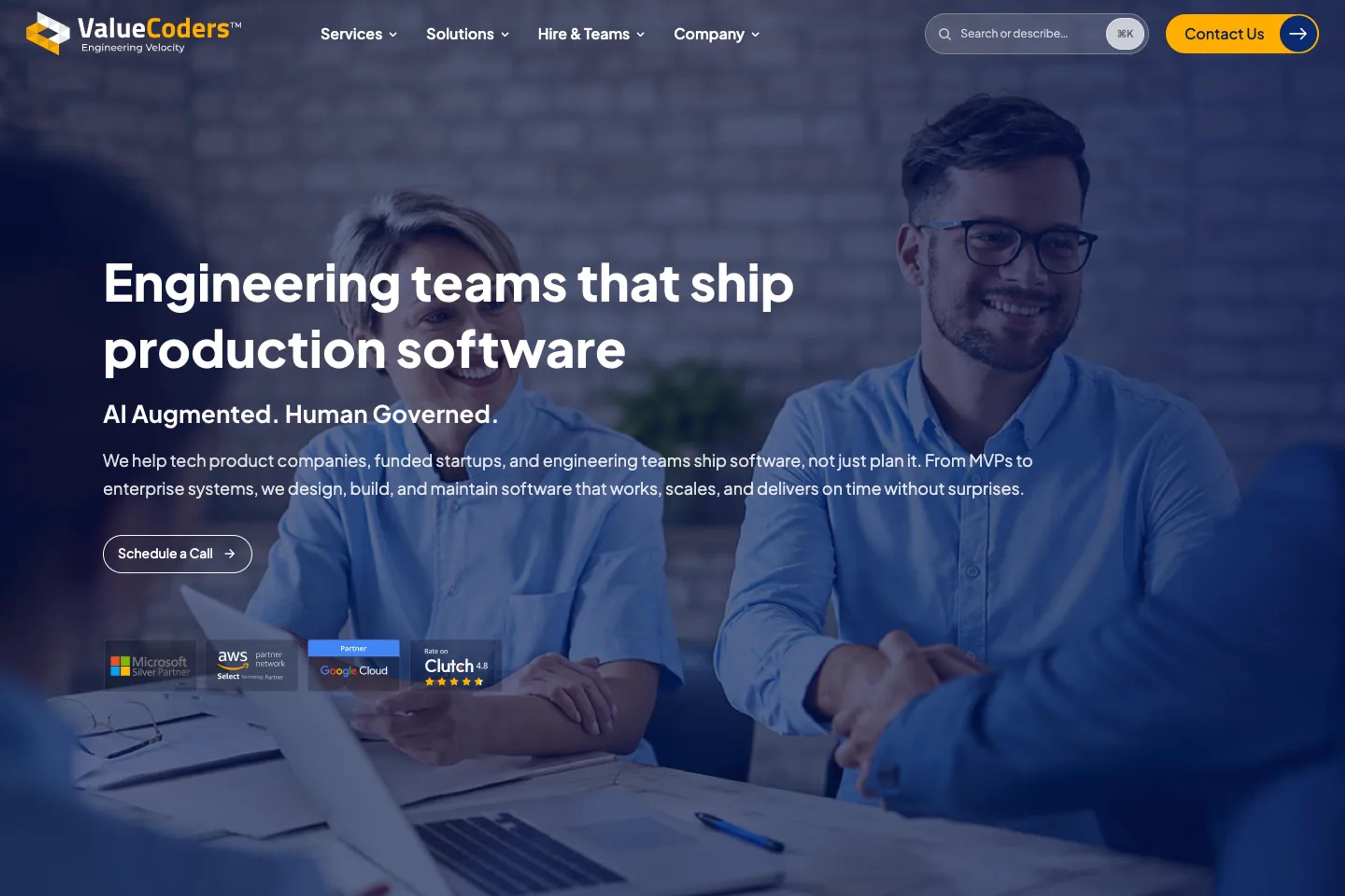 ValueCoders website homepage