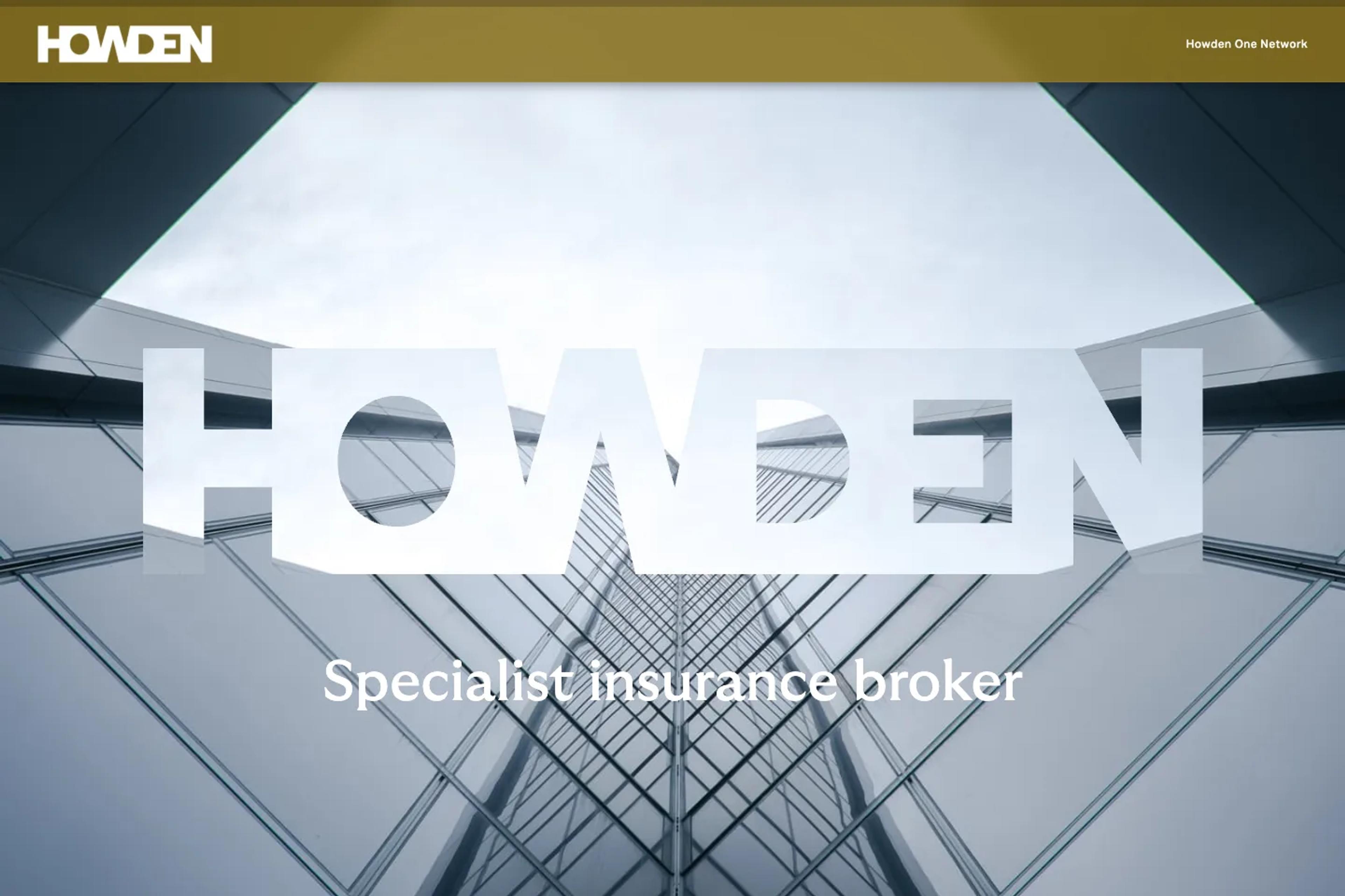 Howden website homepage