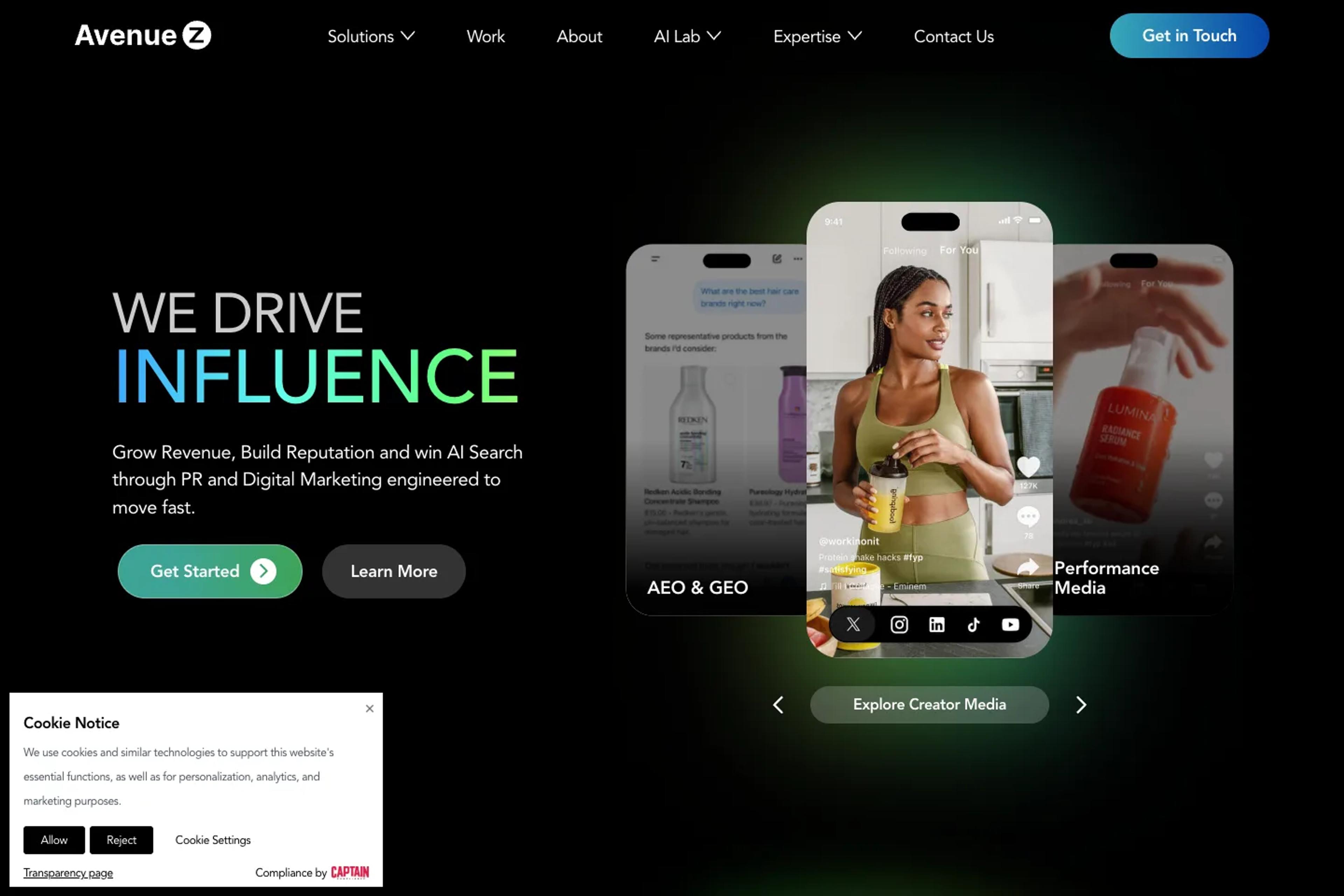 Avenue Z website homepage