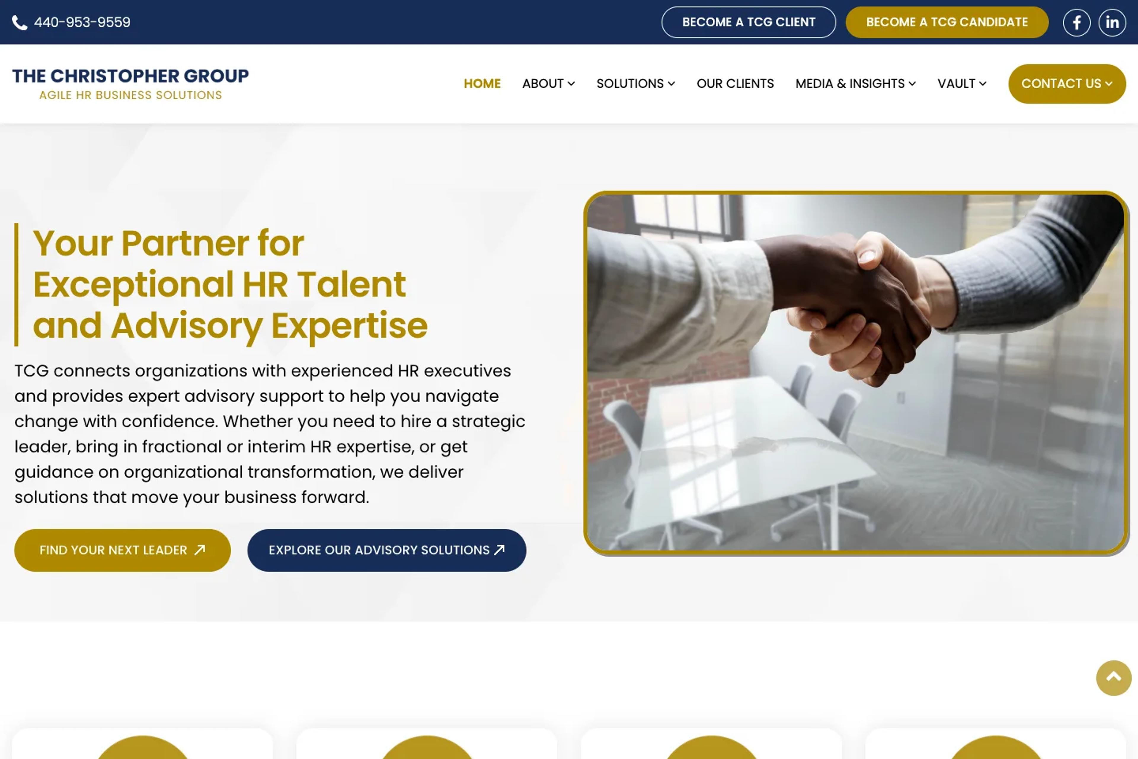 The Christopher Group website homepage