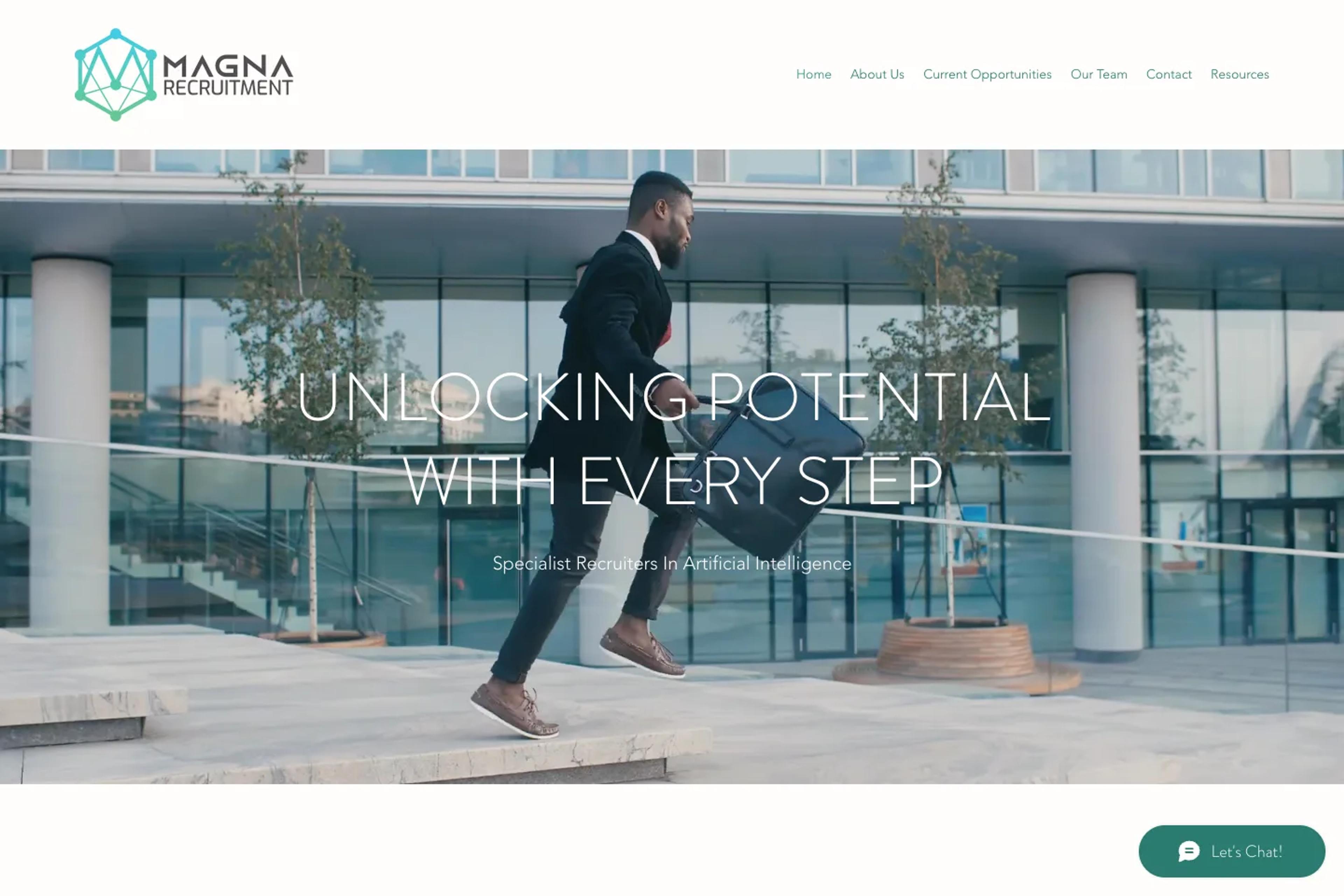 Magna Recruitment website homepage