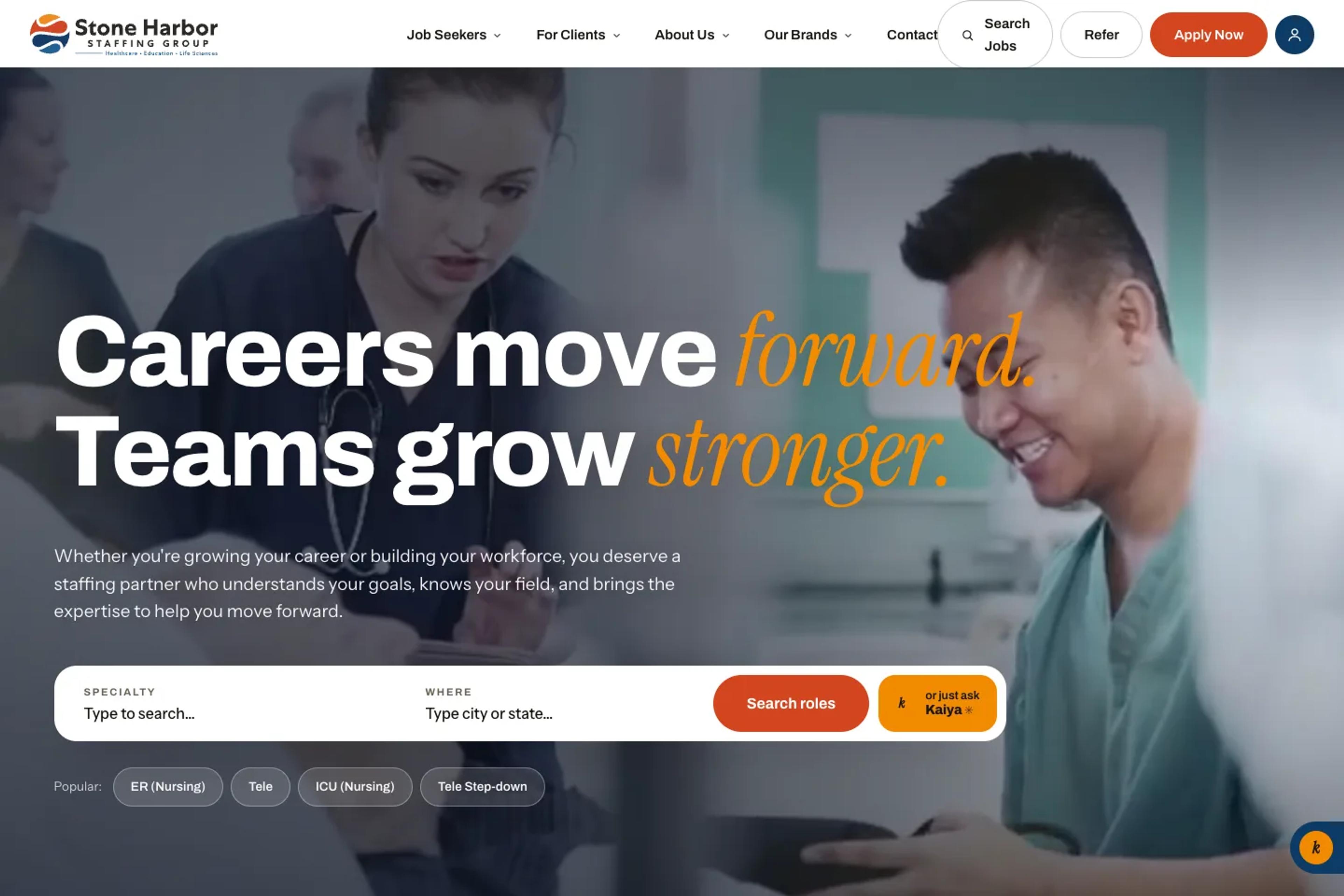 PLR Talent Solutions website homepage