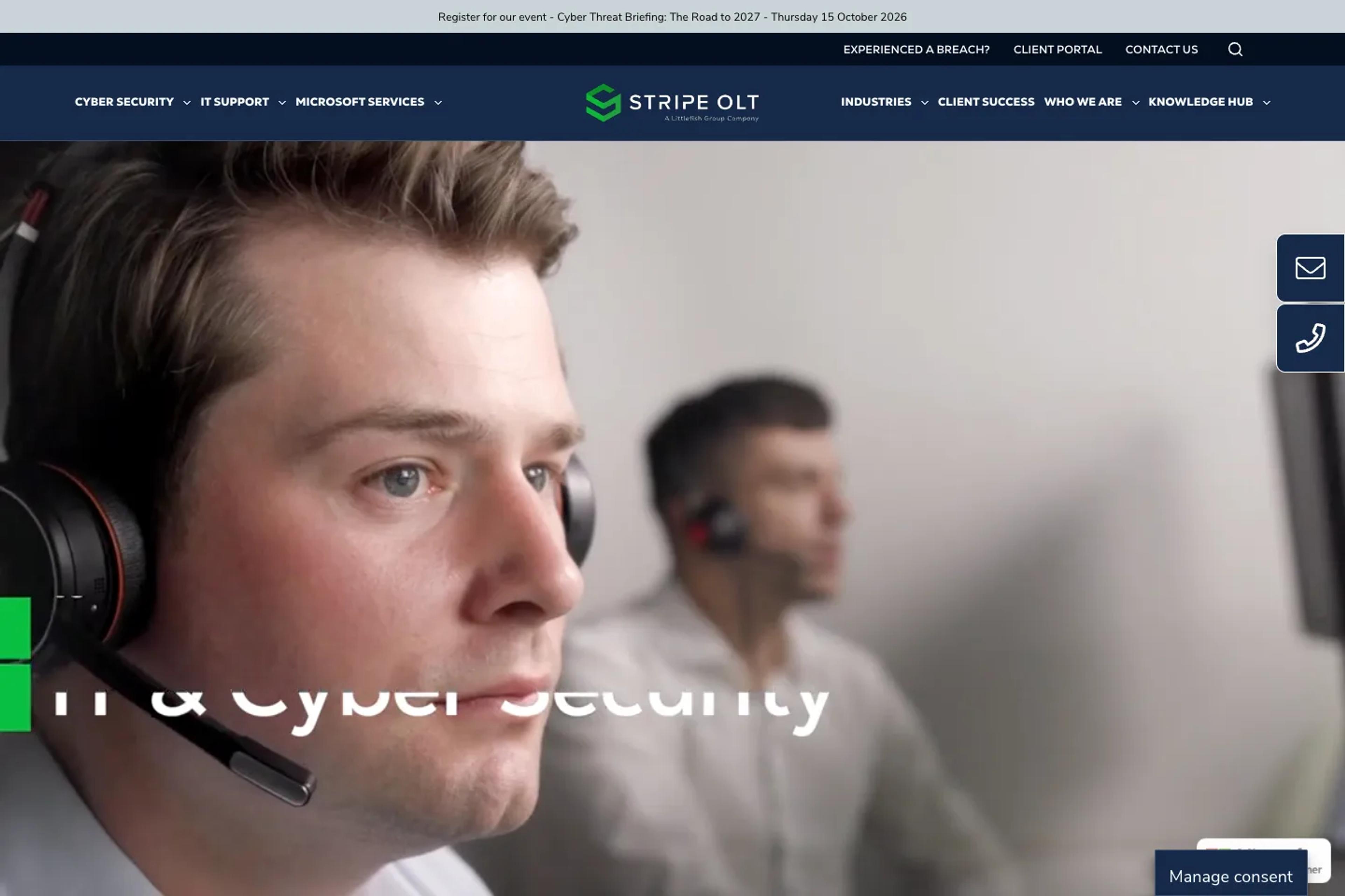 Stripe OLT website homepage