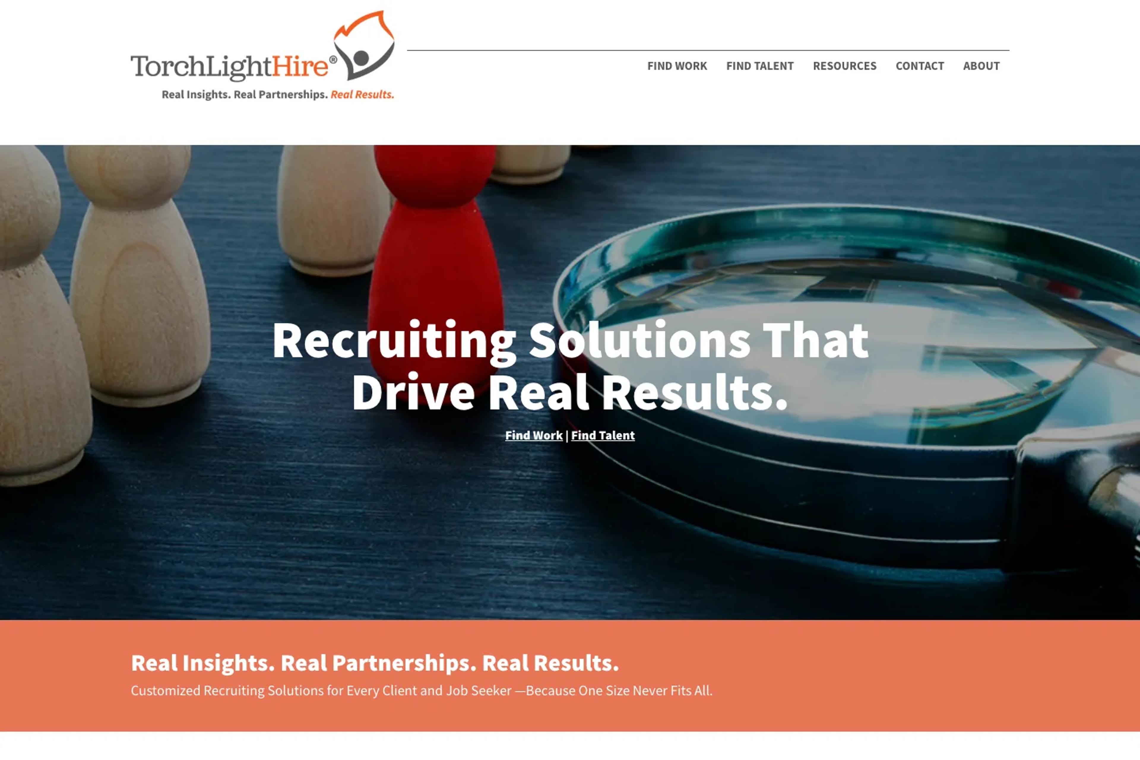 TorchLight Hire website homepage